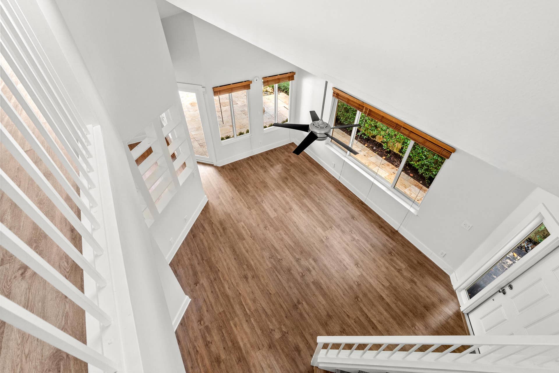 Looking down from the upstairs hallway