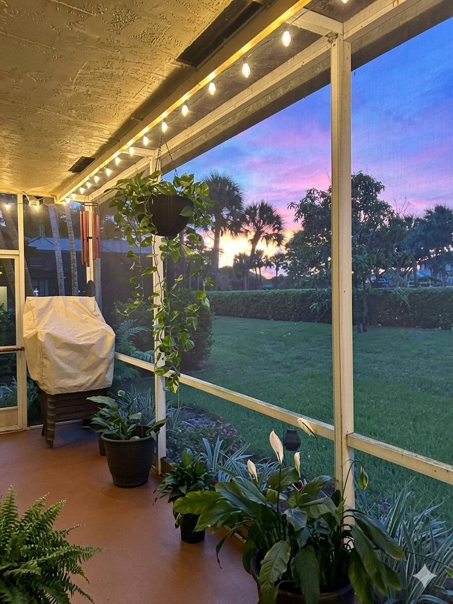 27. Patio facing sunset