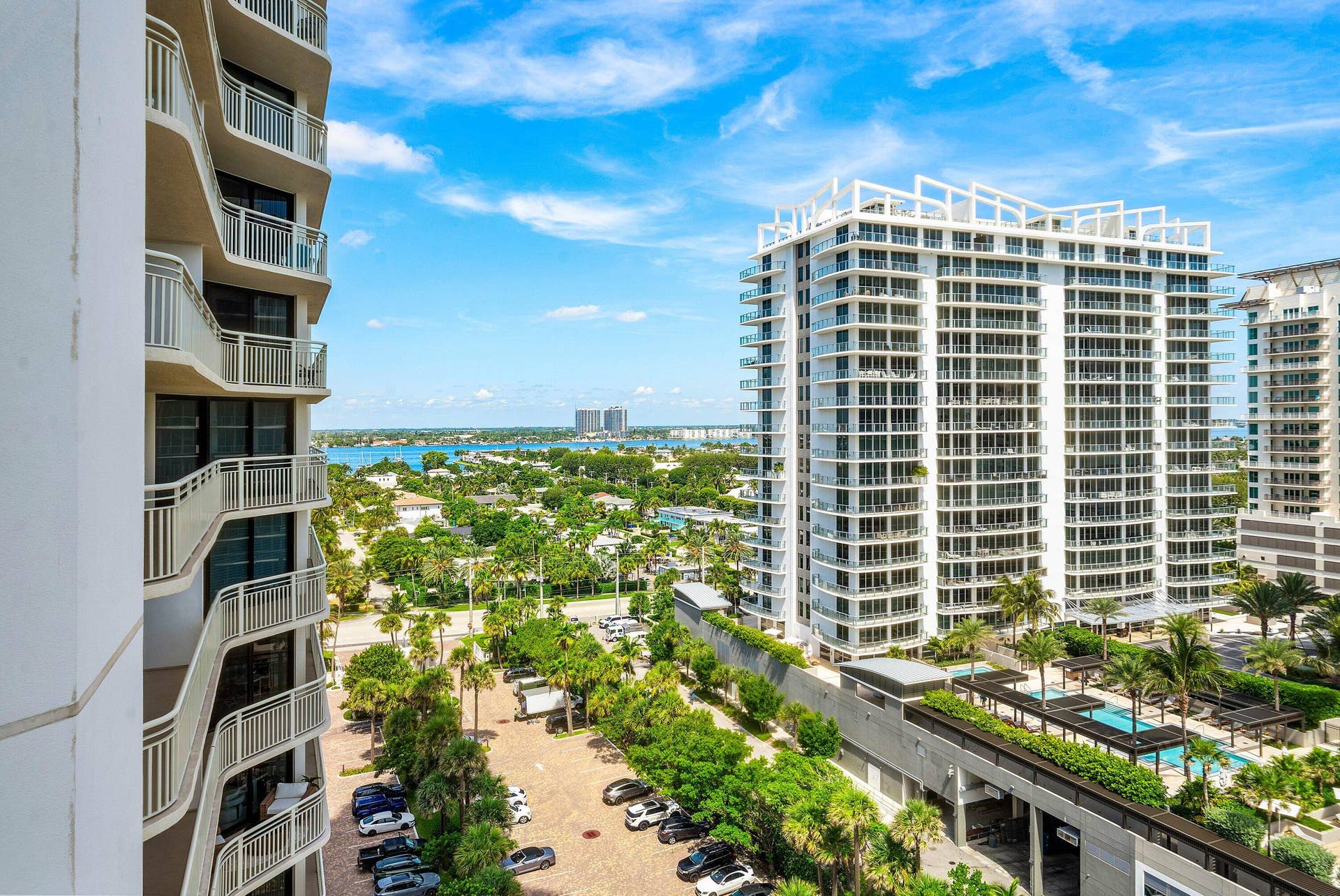 West facing view across Singer Island toward the intercoastal
