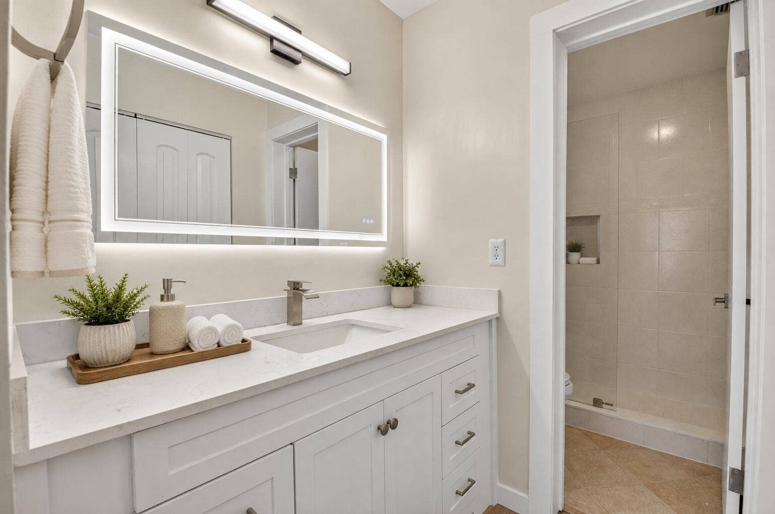 8342 E Boca Glades Boulevard, #234, Boca Raton, FL 33434 Primary Bathoom -Partially Virtually Staged
