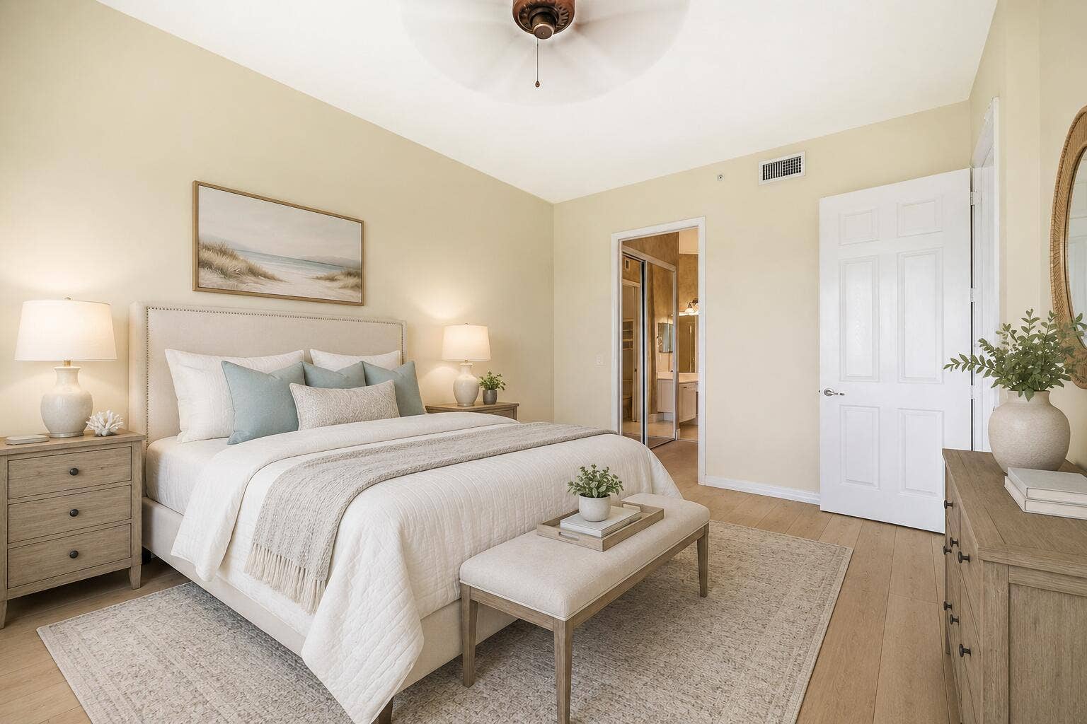 This is an AI generated photo showing staged furniture and new flooring