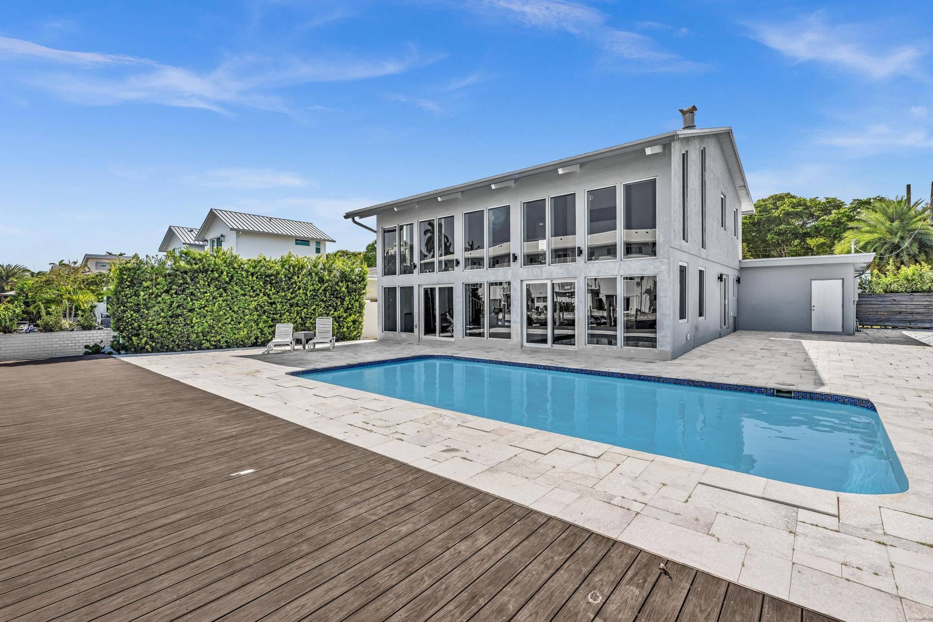 600 N VICTORIA Terrace, Fort Lauderdale, FL 33304 Back of home waterfront access point of view.