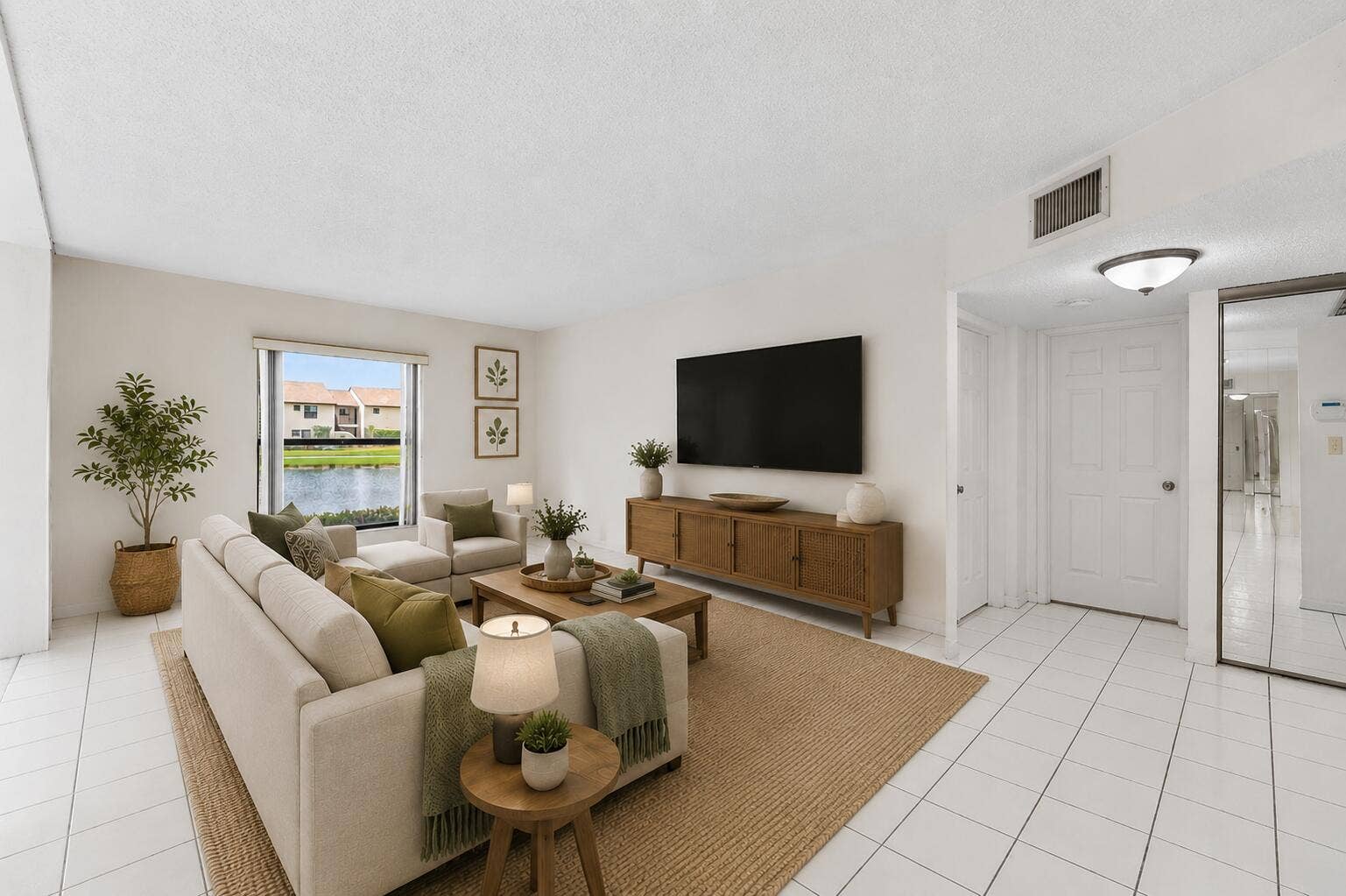 8577 Boca Glades Boulevard W, #A, Boca Raton, FL 33434 Staged Living Room