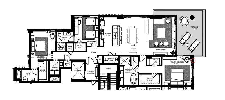 305 Briny Avenue, #PH905, Pompano Beach, FL 33062 Floor Plan