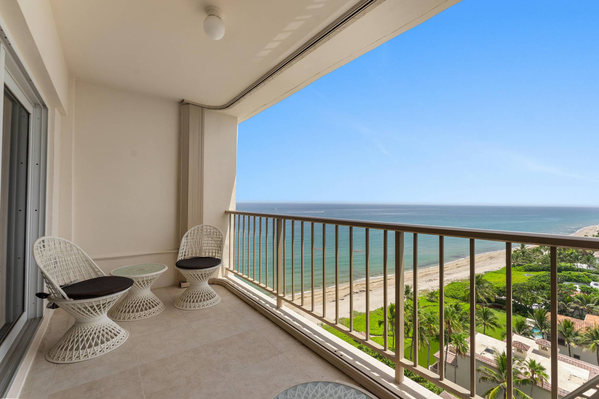 1021 HILLSBORO MILE, #PH3, Hillsboro Beach, FL 33062 BALCONY VIEW TOWARD OCEAN