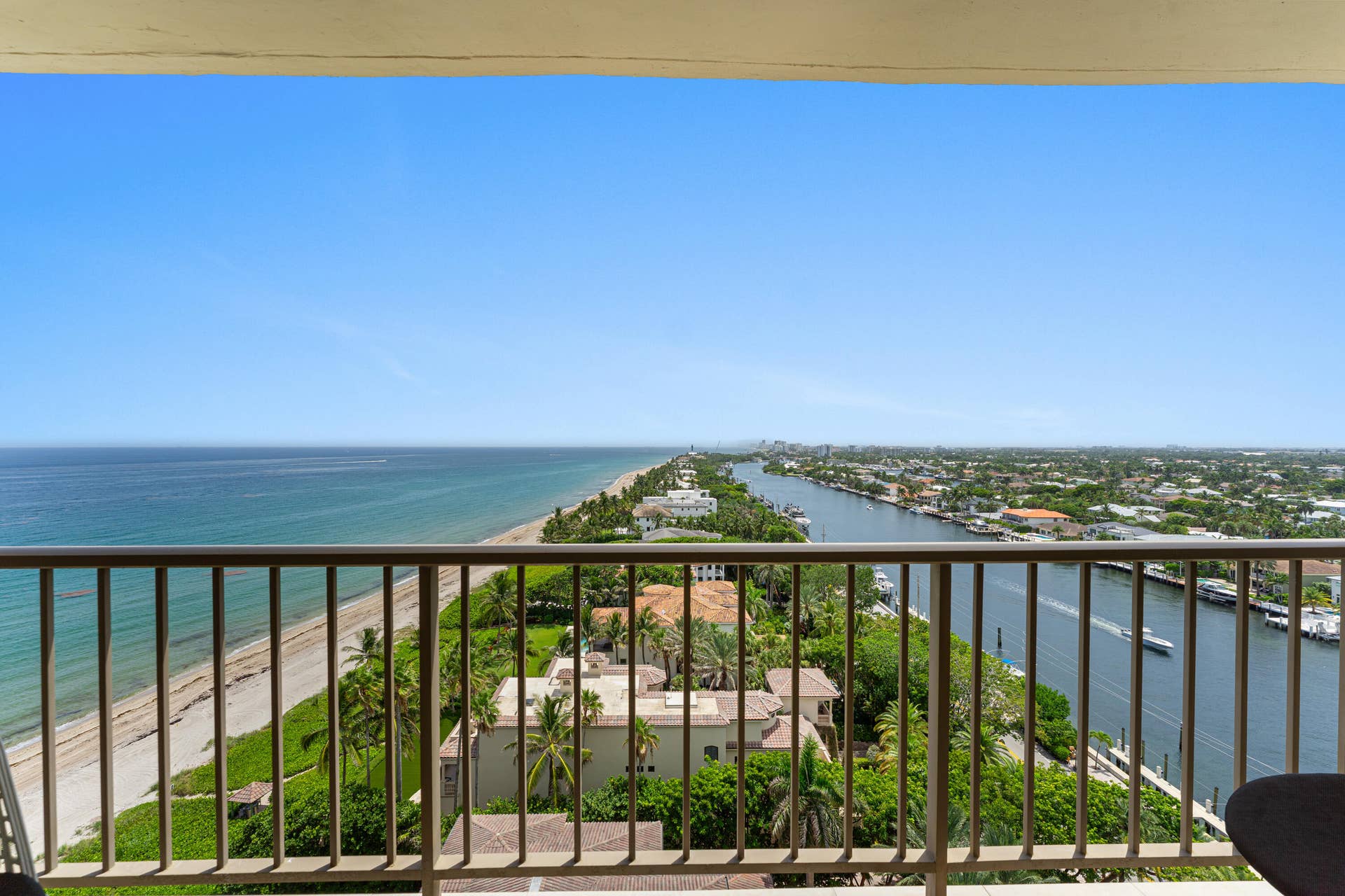 1021 HILLSBORO MILE, #PH3, Hillsboro Beach, FL 33062 BALCONY VIEW