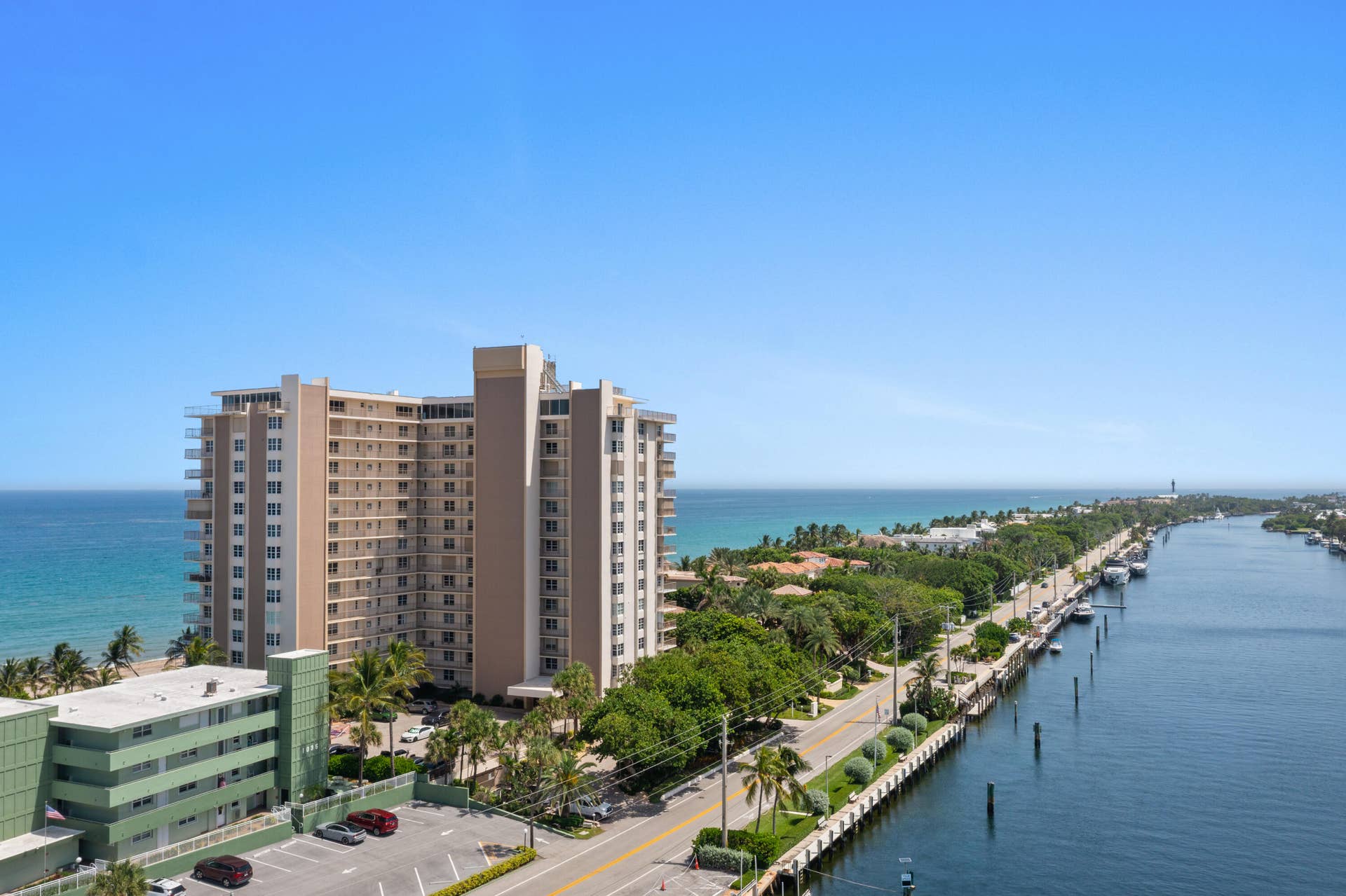 1021 HILLSBORO MILE, #PH3, Hillsboro Beach, FL 33062 BUILDING FROM NORTH VIEW ON INTRACOASTAL WATERWAY