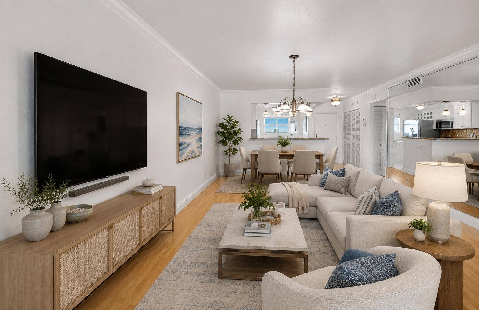 111 N Pompano Beach Boulevard N, #1611, Pompano Beach, FL 33062 Furniture is staged.