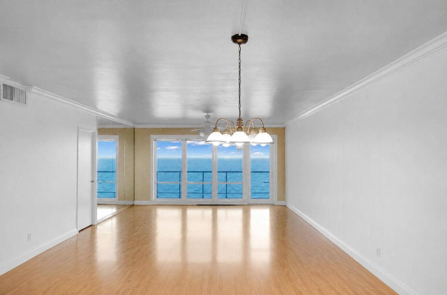 111 N Pompano Beach Boulevard N, #1611, Pompano Beach, FL 33062 Living room empty