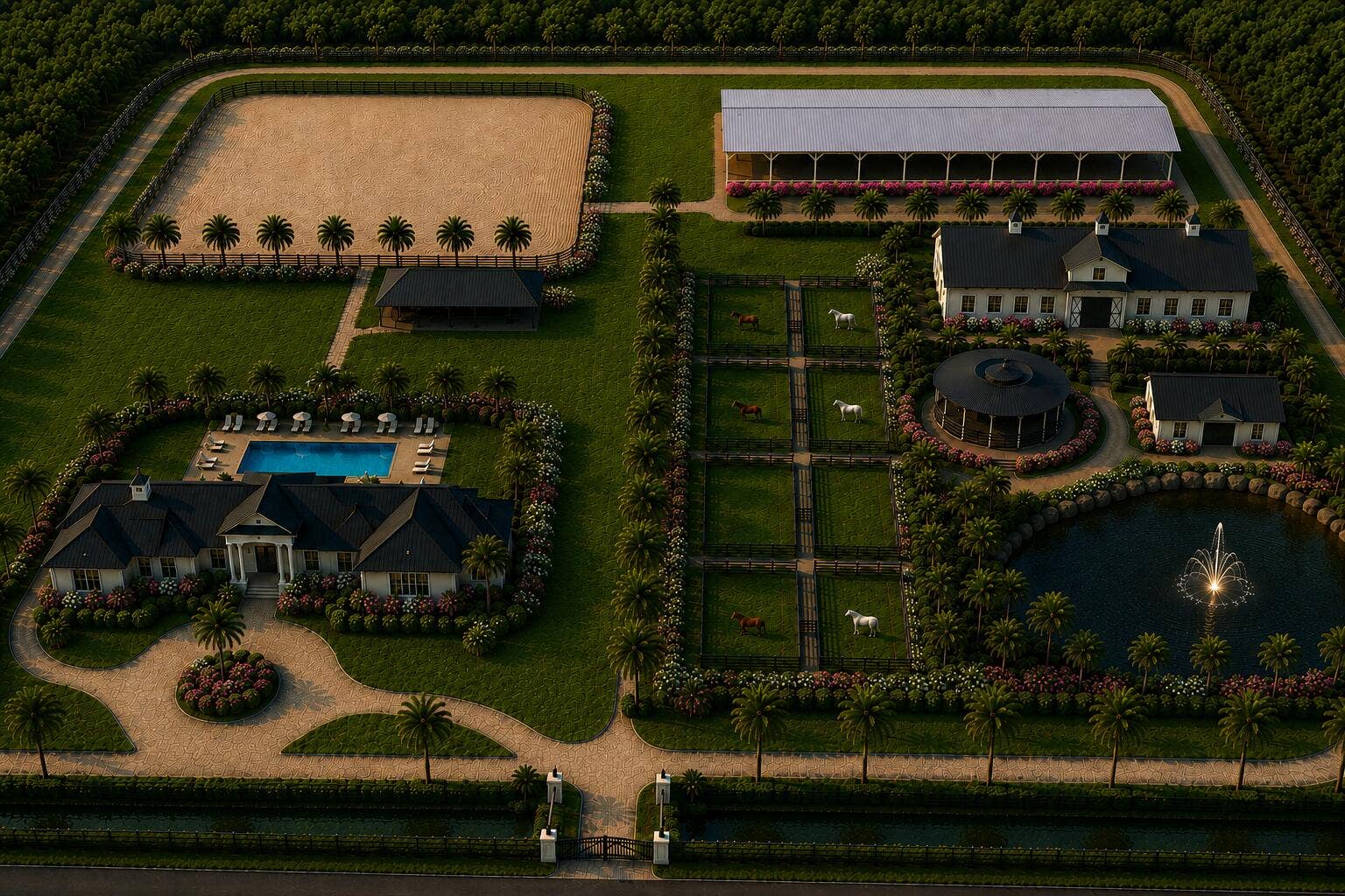 1037 & Tbd F Road, Loxahatchee Groves, FL 33470 Conceptual AI drawing