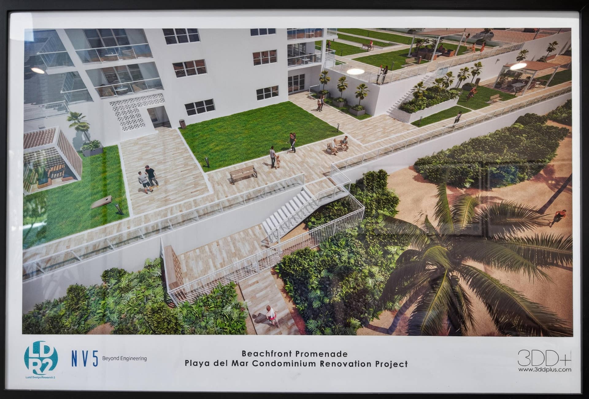 3900 Galt Ocean Drive, #2417, Fort Lauderdale, FL 33308 Architectural rendering of the proposed beachfront promenade with enhanced landscaping, walkways, seating areas and direct access to the beach.