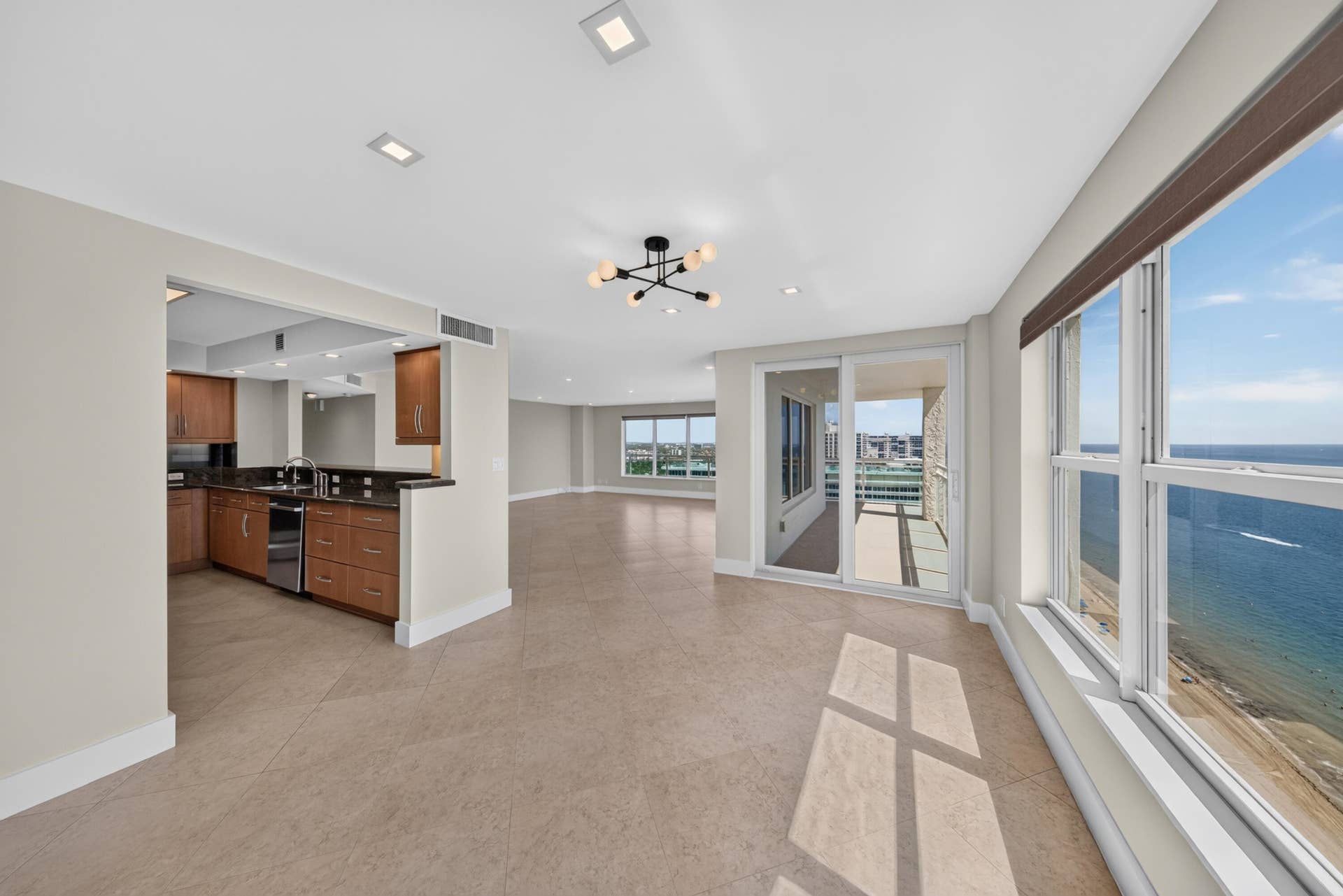 3900 Galt Ocean Drive, #2417, Fort Lauderdale, FL 33308 Ocean and Intracoastal coastline views surround this bright corner residence with access to the wraparound balcony.