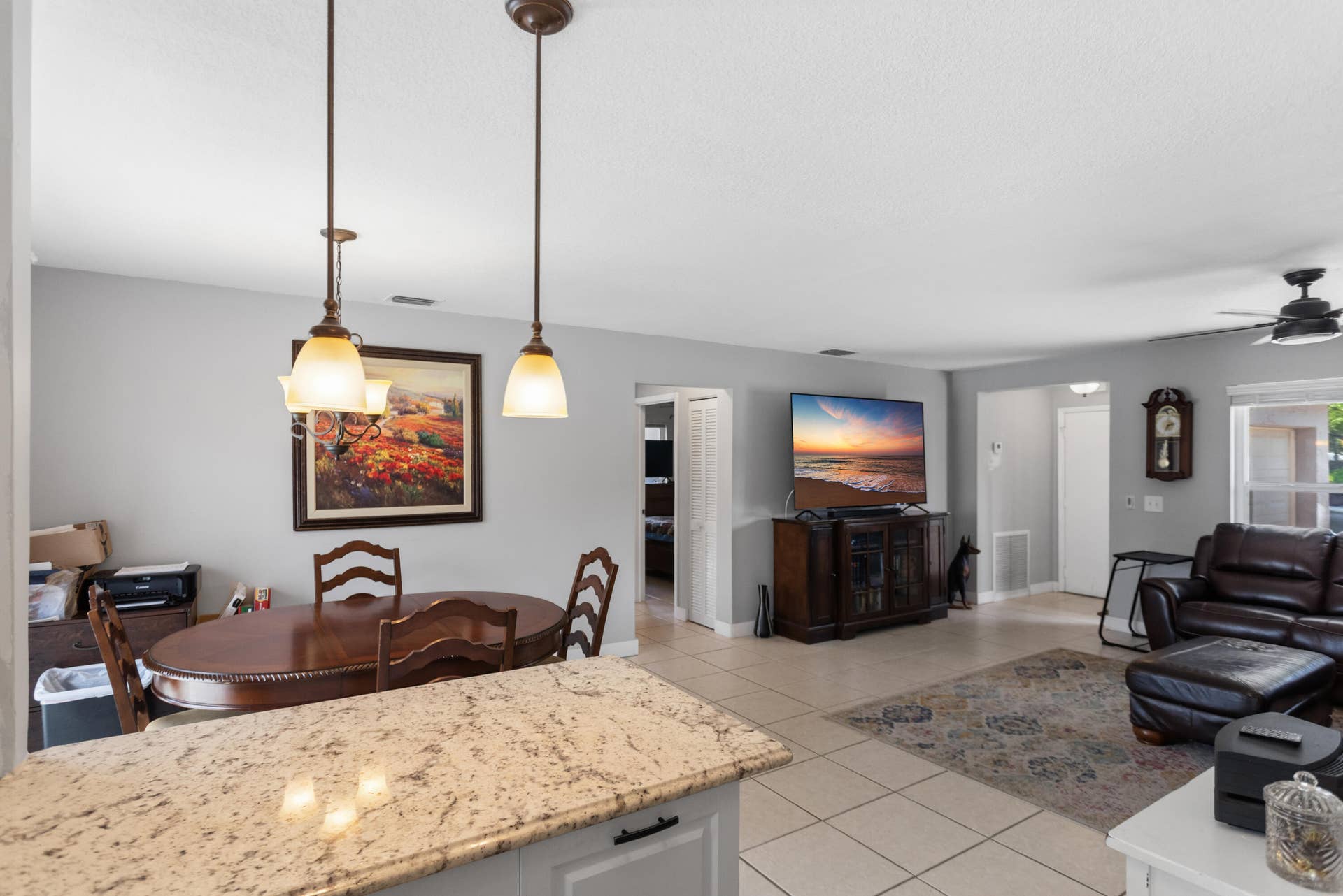 Kitchen/Dining/Living area