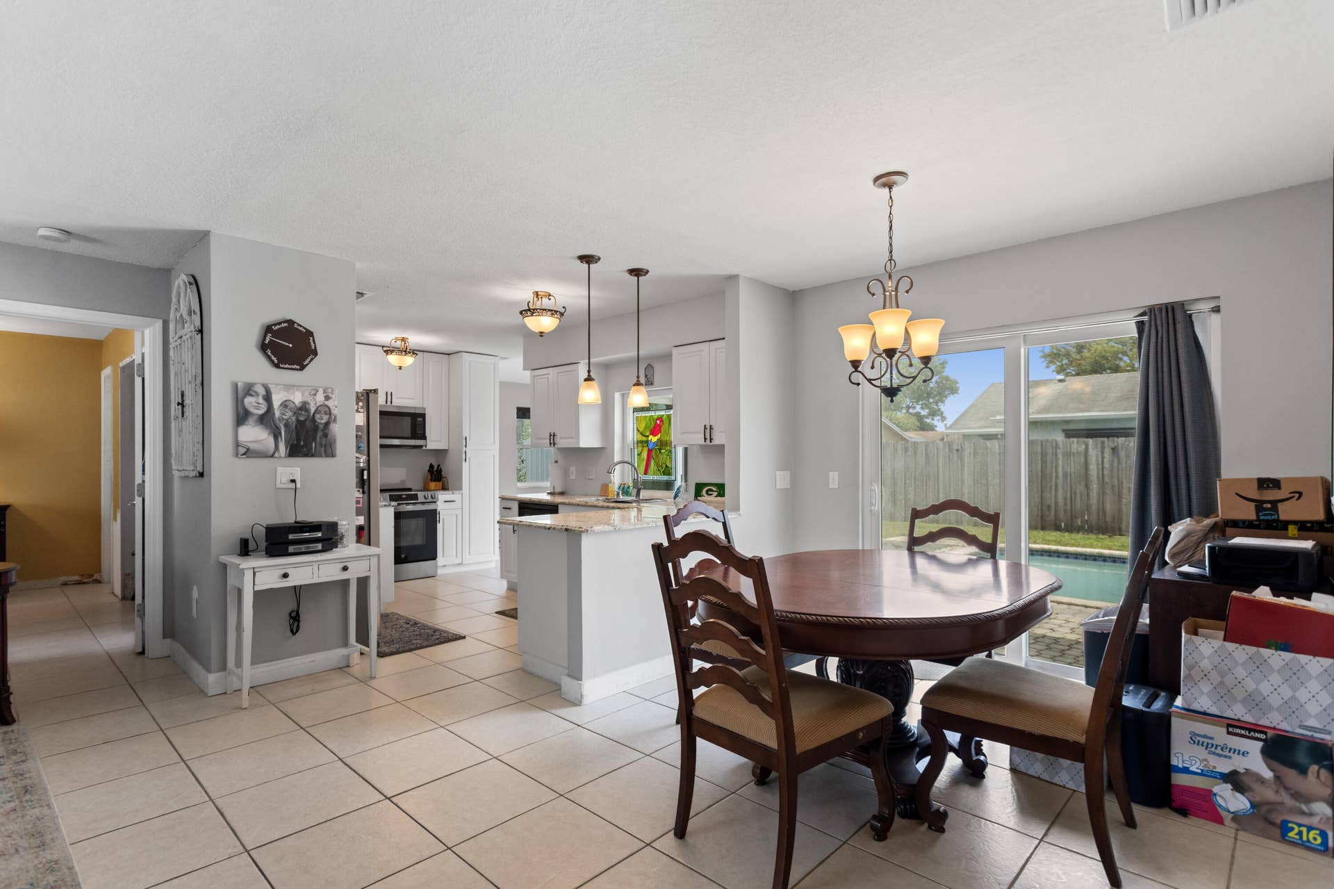 Kitchen/Dining/Living area