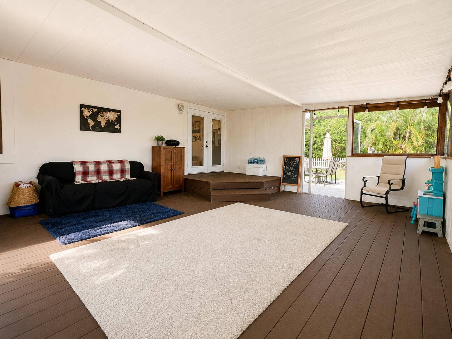 Covered Screened Patio Deck to House
