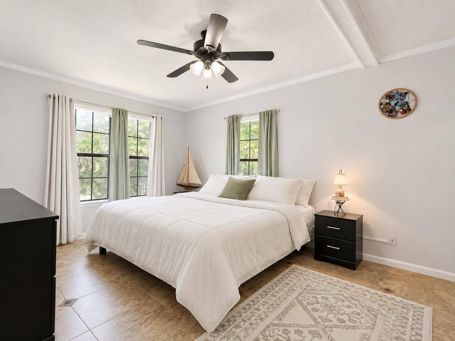 Bright and Relaxing Primary Suite with Renovated Bathroom. Walk-in Closet with Organizers
