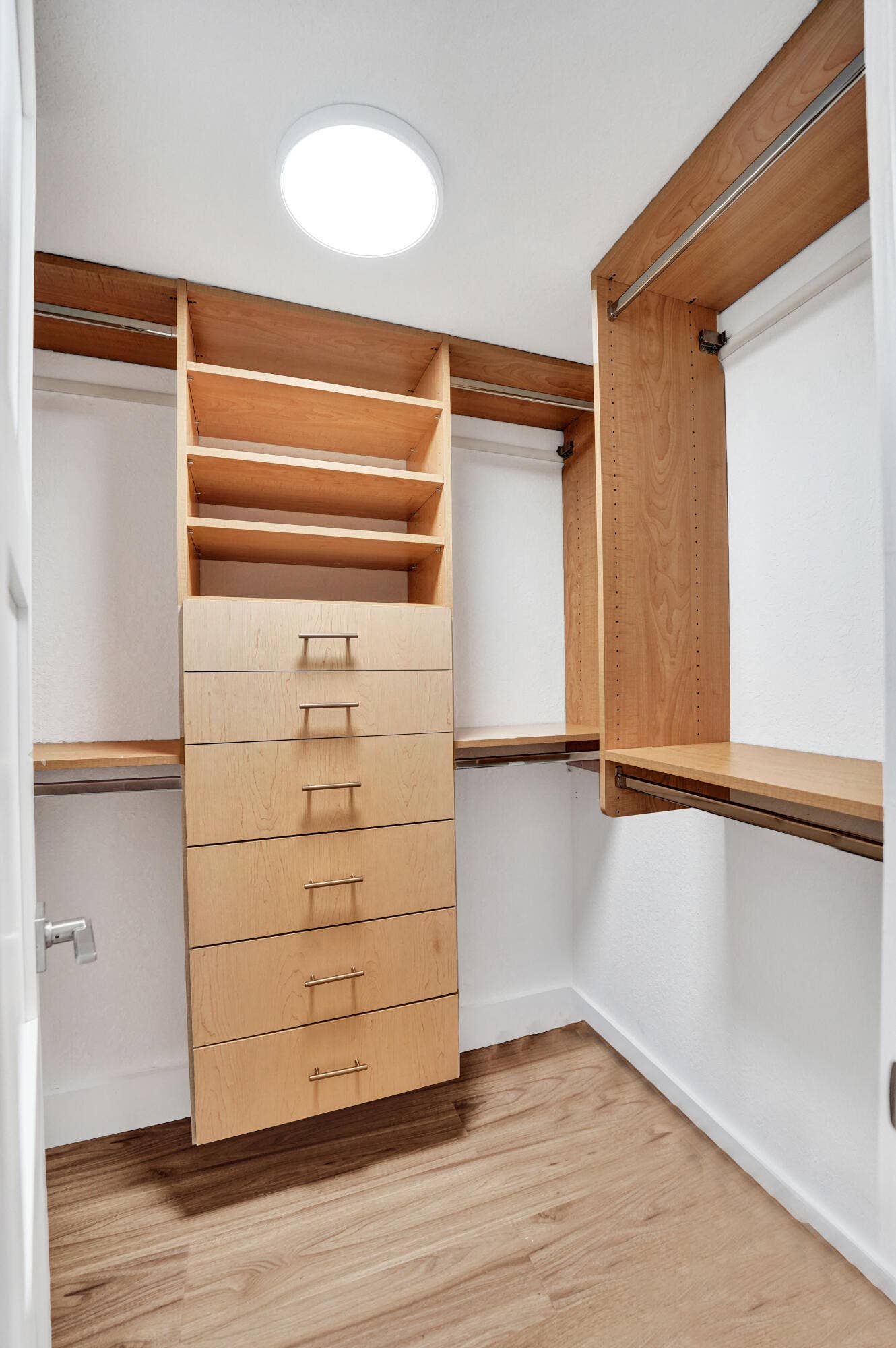 Primary bedroom - Walk-in custom closet with ample drawers