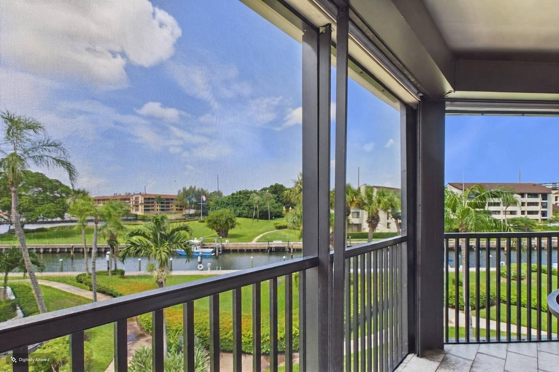 1117 MARINE Way E, K3L Boat Slip#45, North Palm Beach, FL 33408 Screened Balcony View