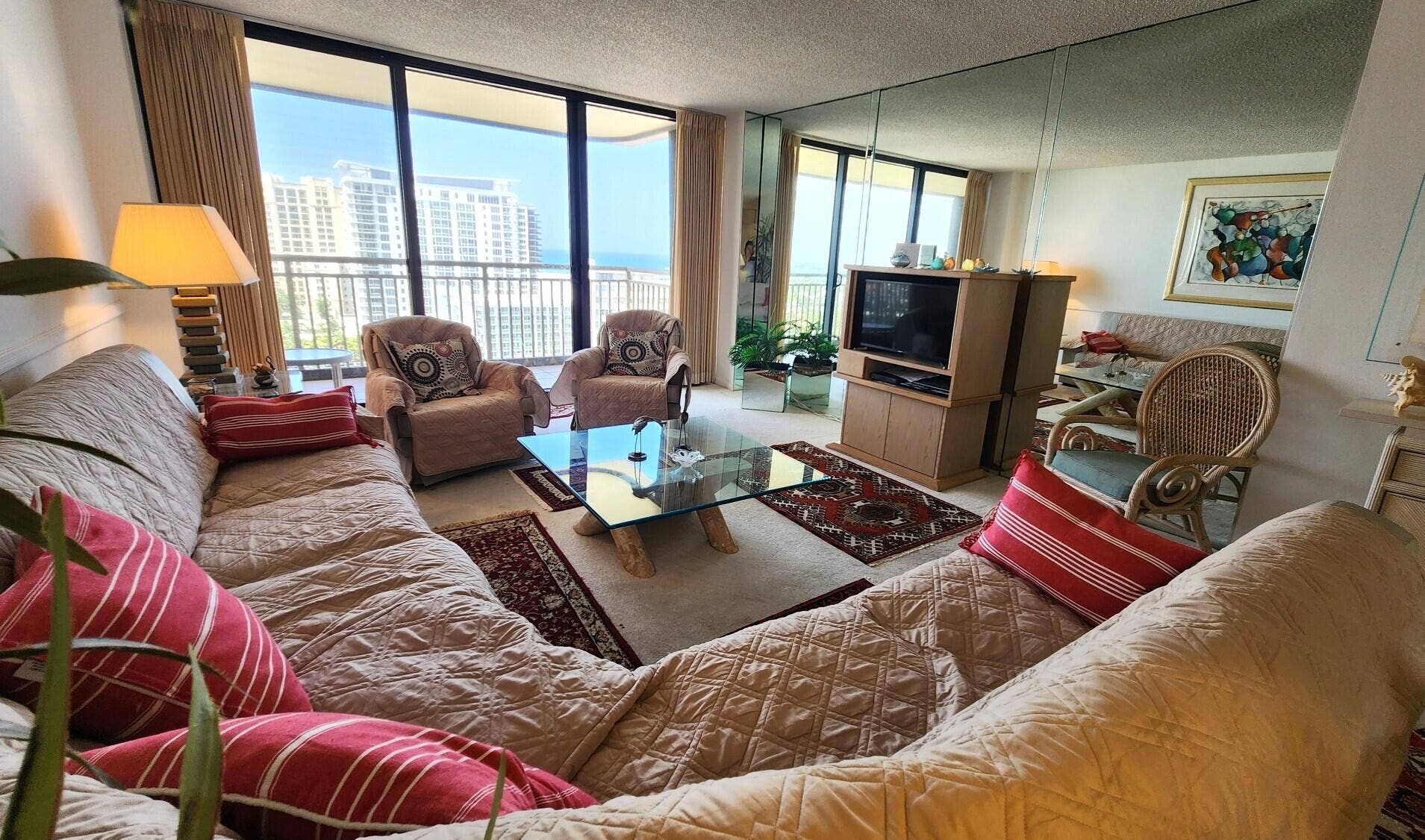 3400 N Ocean Drive, #1703, Riviera Beach, FL 33404 Ocean View from Living Room