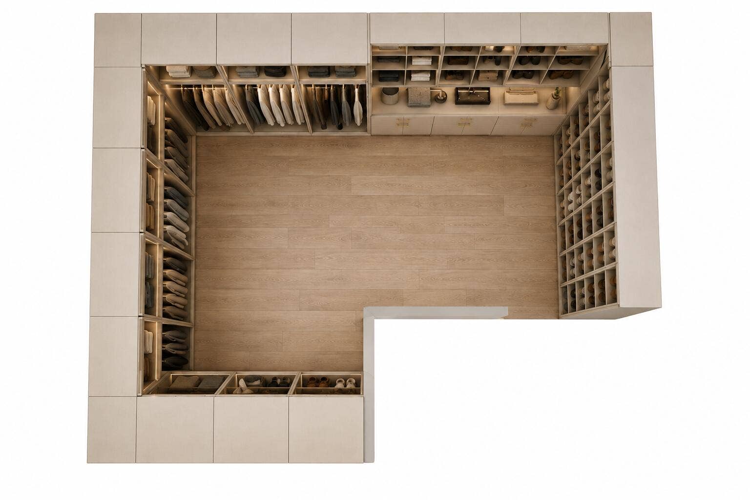 16745 Stratford Court, Southwest Ranches, FL 33331 Gentleman's Master Closet - AI Created