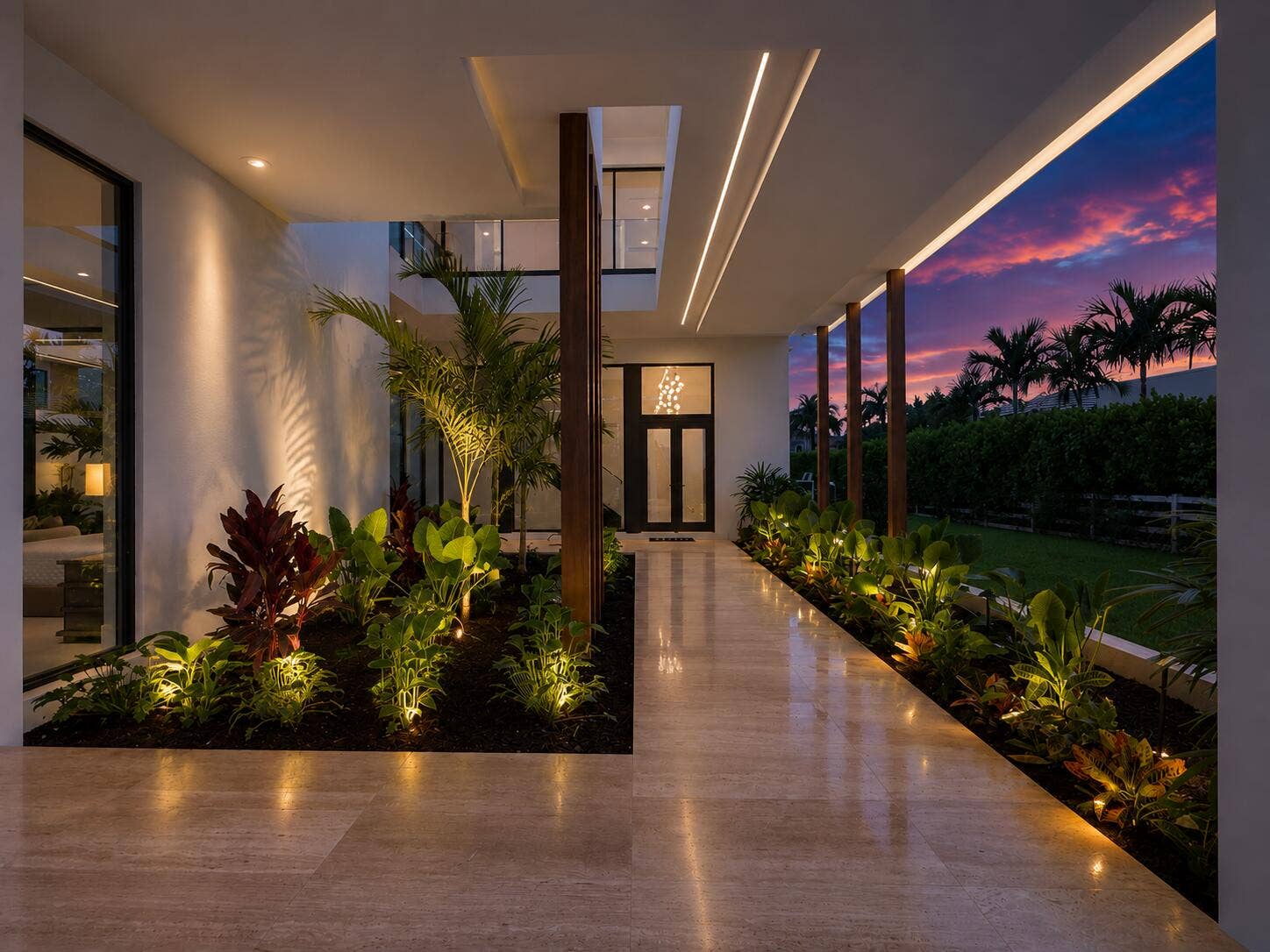 16745 Stratford Court, Southwest Ranches, FL 33331 Walkway to Gentleman's Garage - Digitally Enhanced