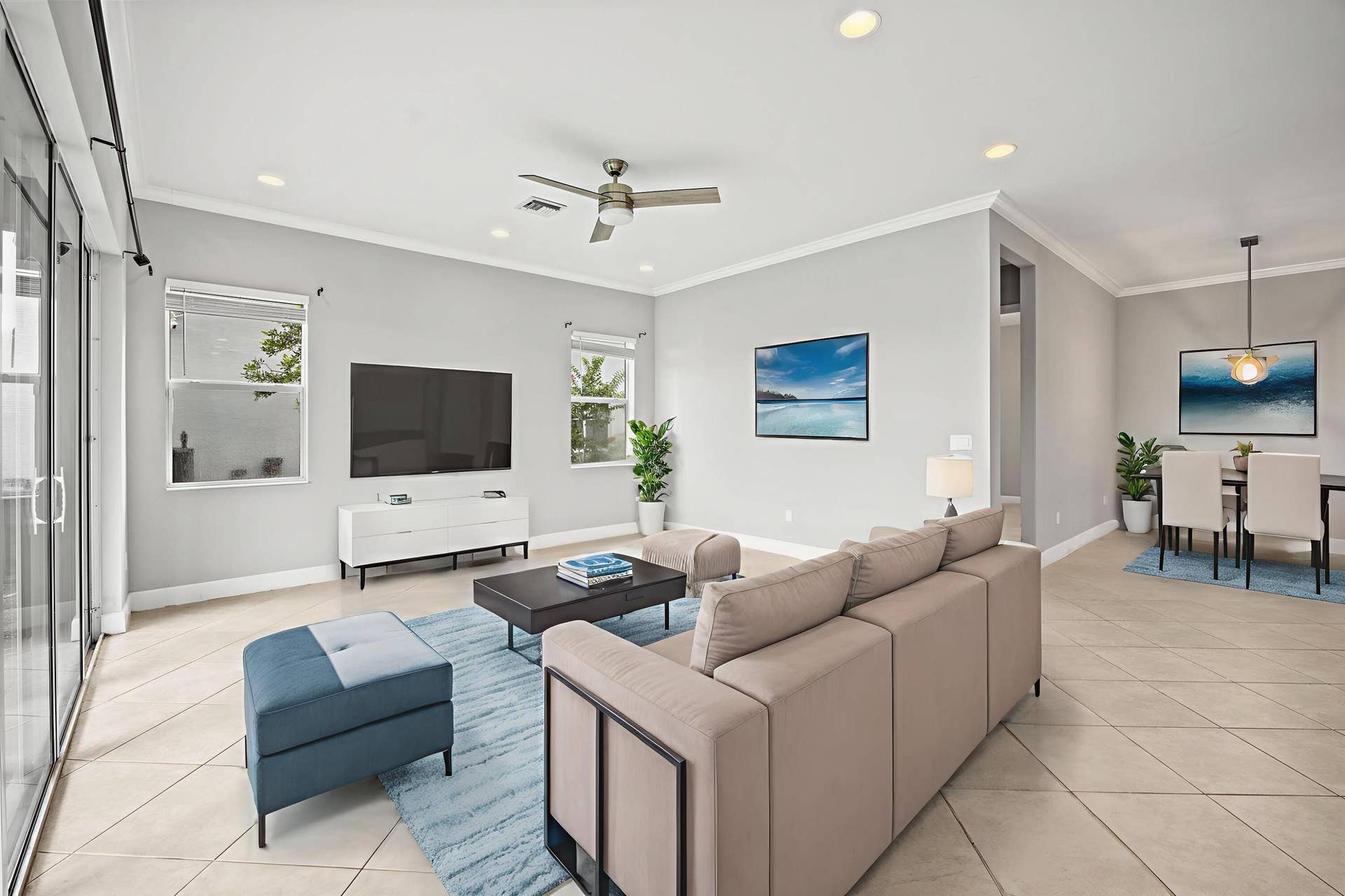 16007 Whippoorwill Circle, Westlake, Westlake, FL 33470 Recessed lighting, crown molding, and tiled flooring