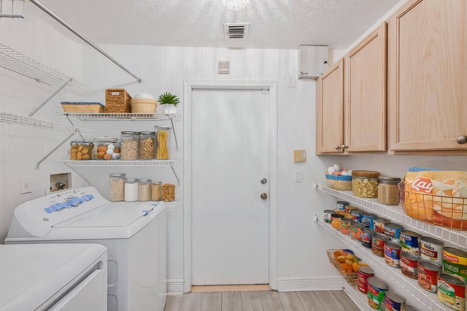 Organized Laundry and Pantry Room