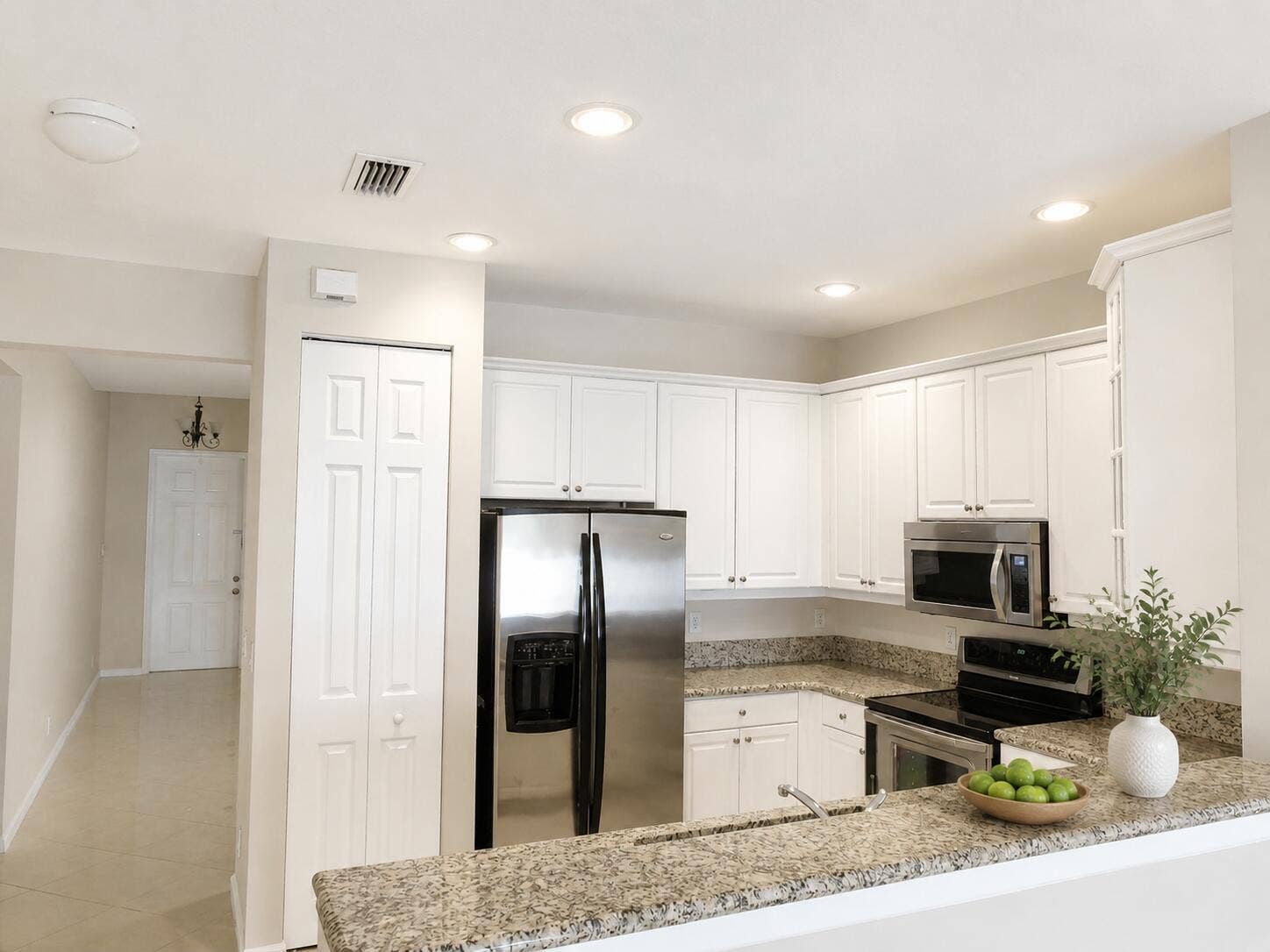 Brightened Kitchen with Soft Greige Wall
