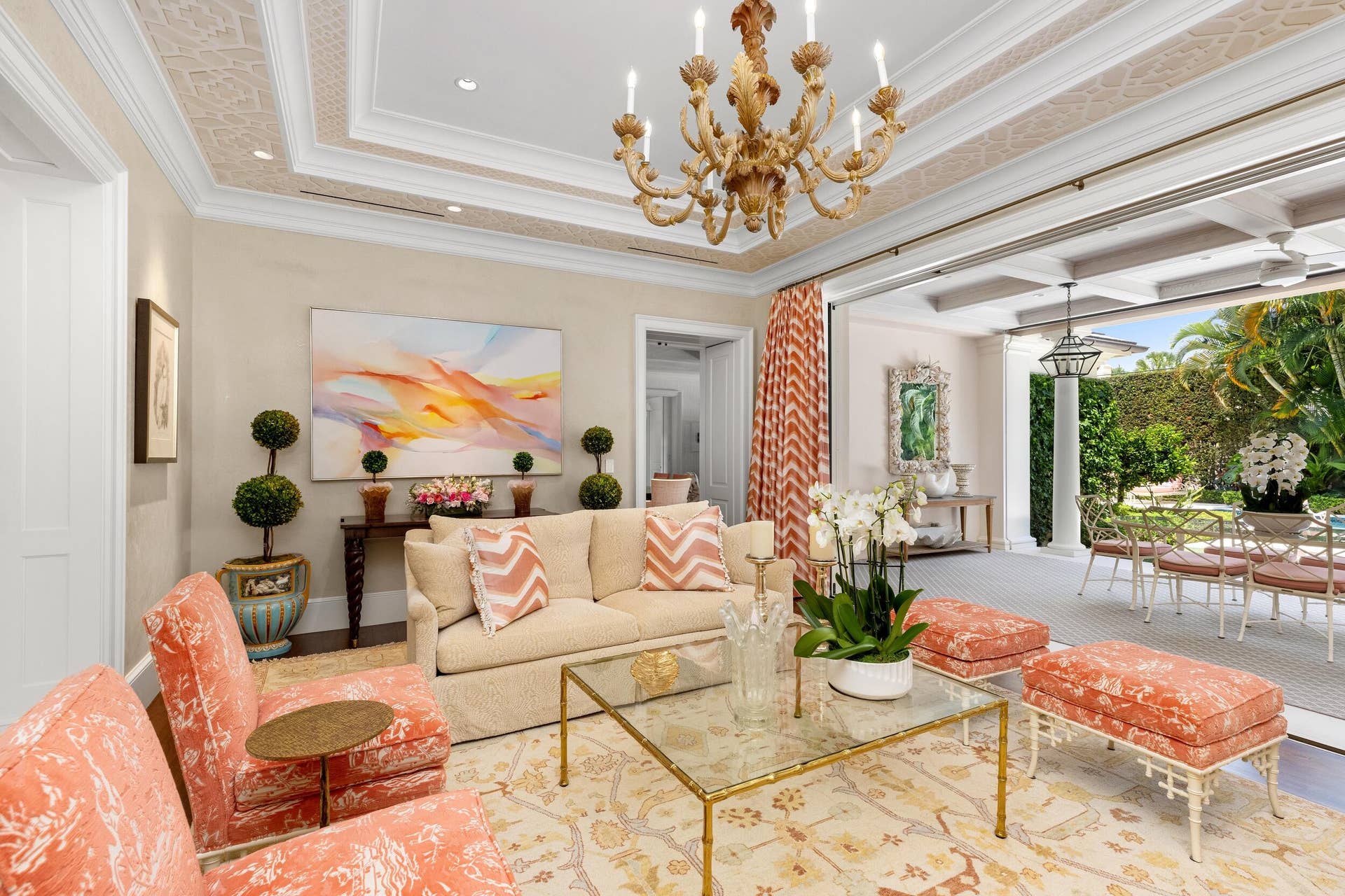 255 Wells Road, Palm Beach, FL 33480 Living Room