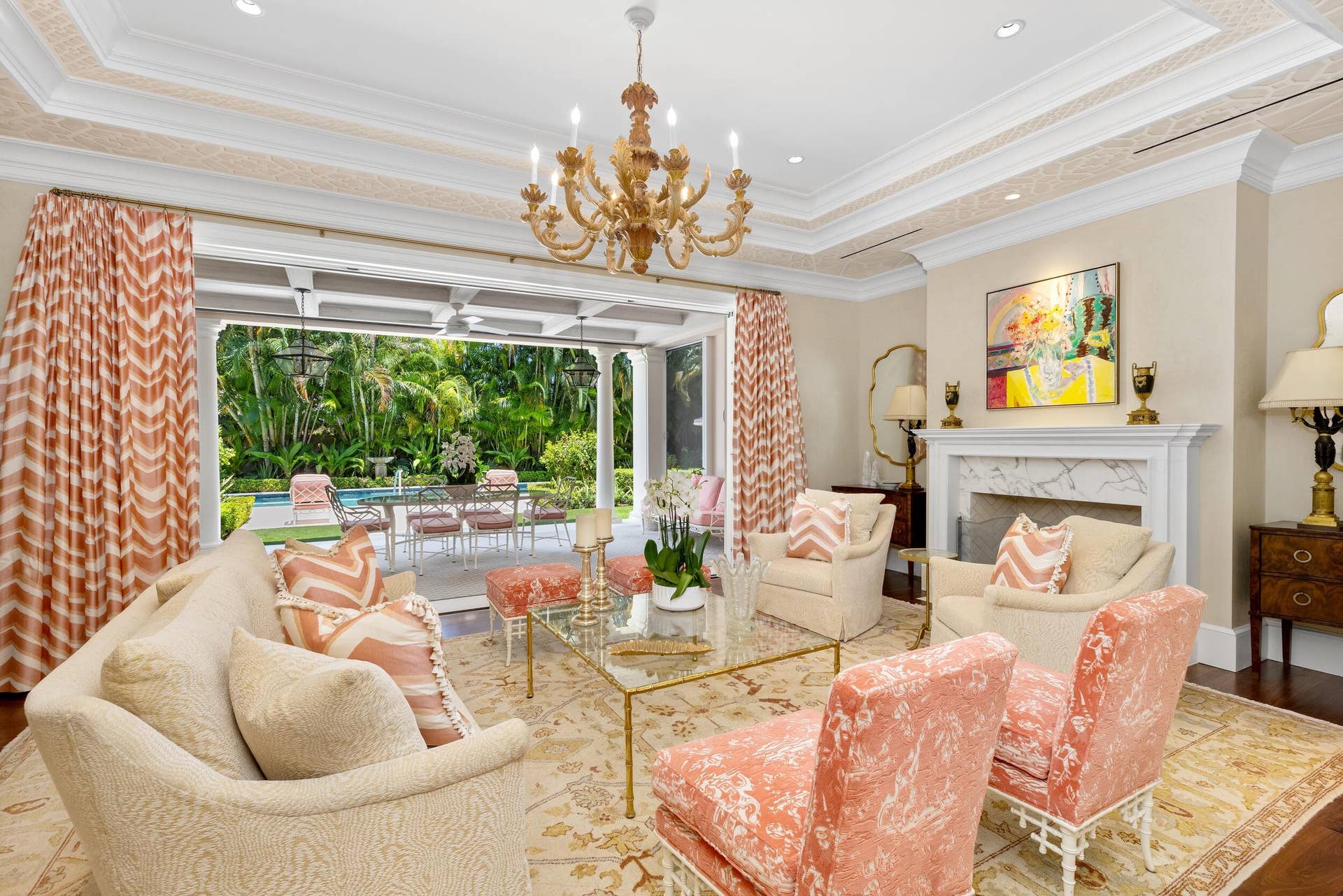 255 Wells Road, Palm Beach, FL 33480 Living Room
