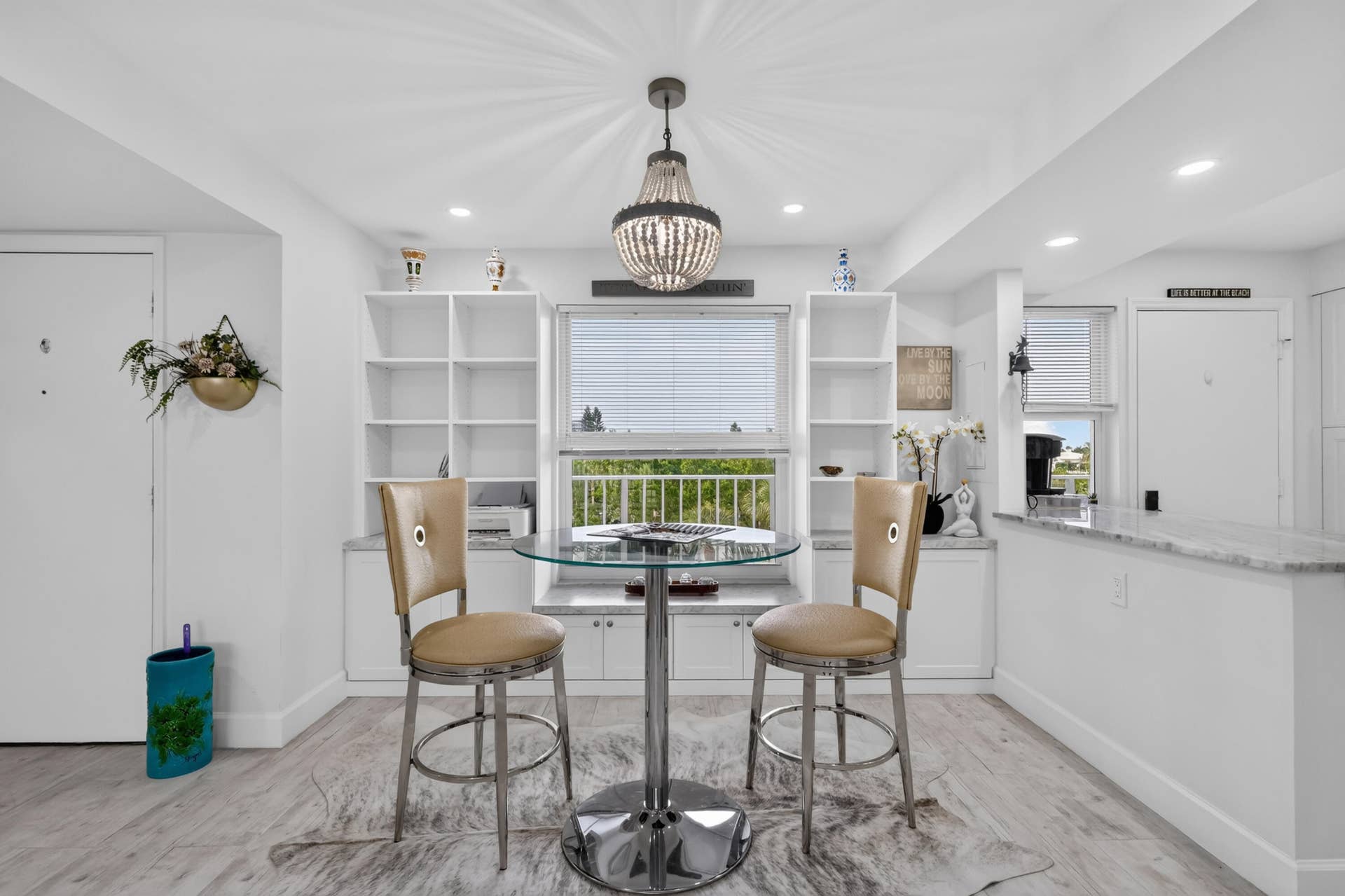 1 Harbourside Drive, #3403, Delray Beach, FL 33483 Dining area with built-in cabinetry