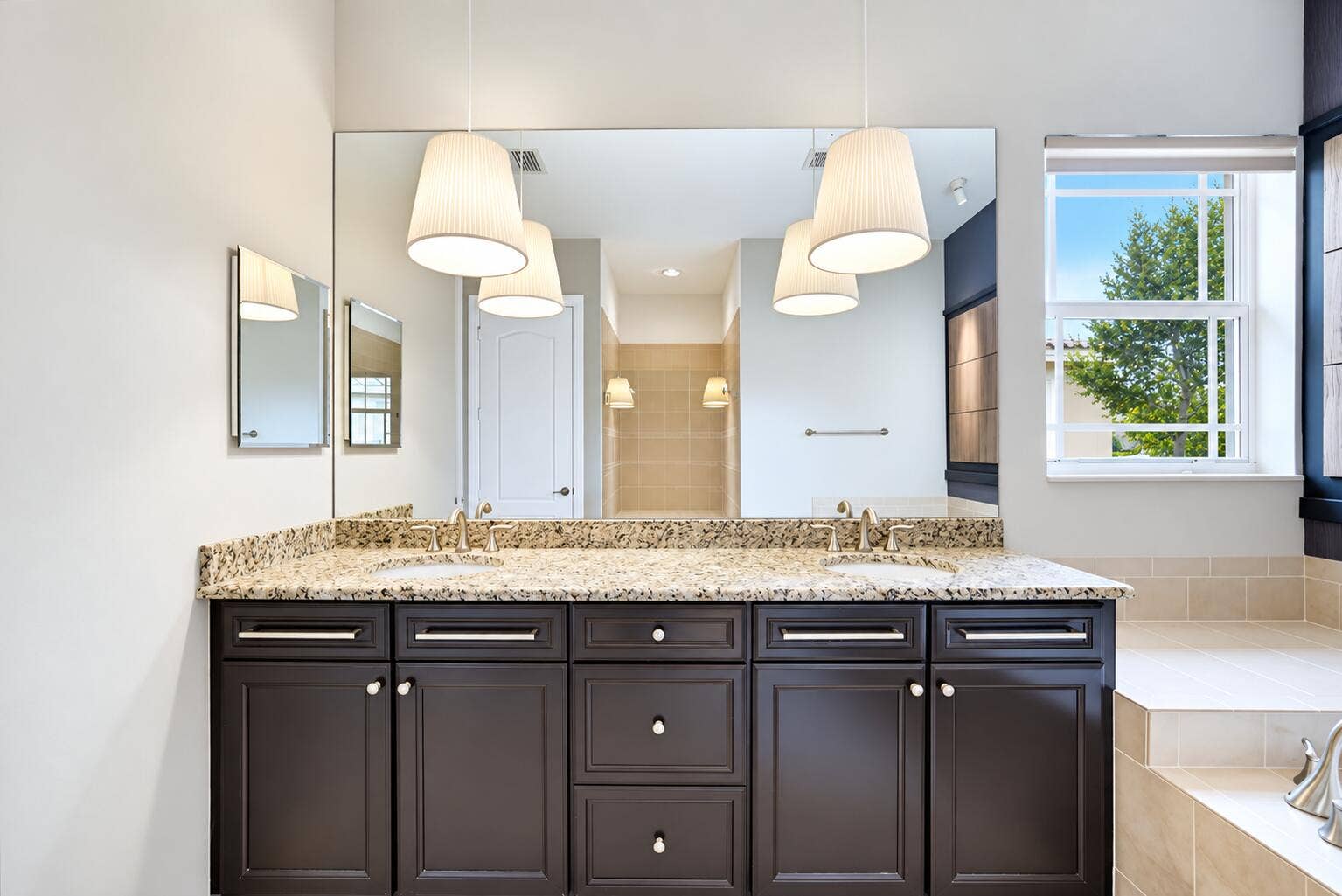 8561 LAKESIDE Bend, Parkland, FL 33076 Symmetrical Espresso Vanity Bathroom