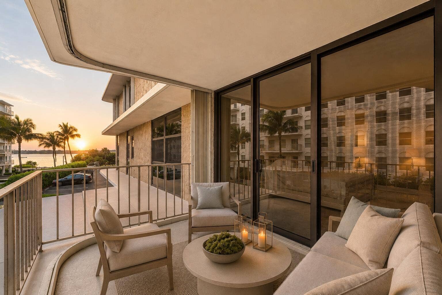 2nd Balcony w/ Ocean & Intracoastal Sunset Views