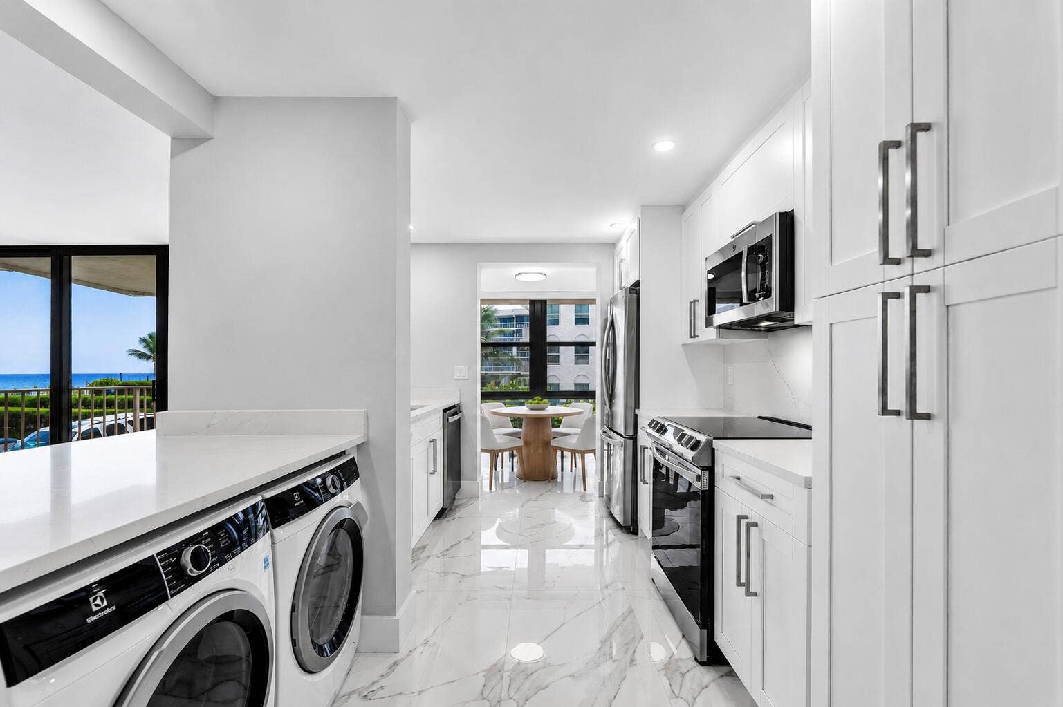 Washer & Dryer. Fully renovated with water views from all rooms. breakfast nook virtually staged
