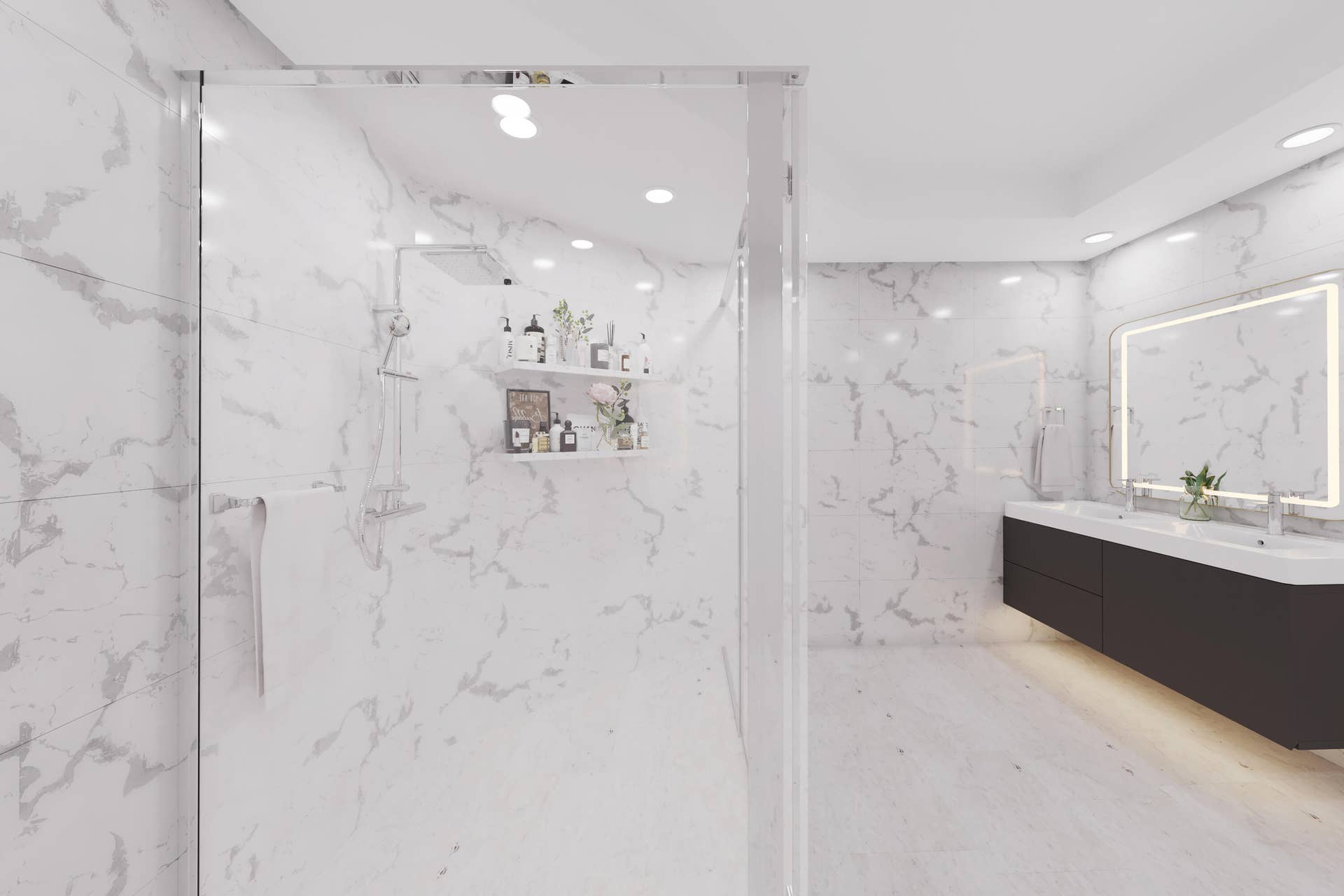 4100 GALT OCEAN Drive, #408, Fort Lauderdale, FL 33308 Primary Bath Rendering