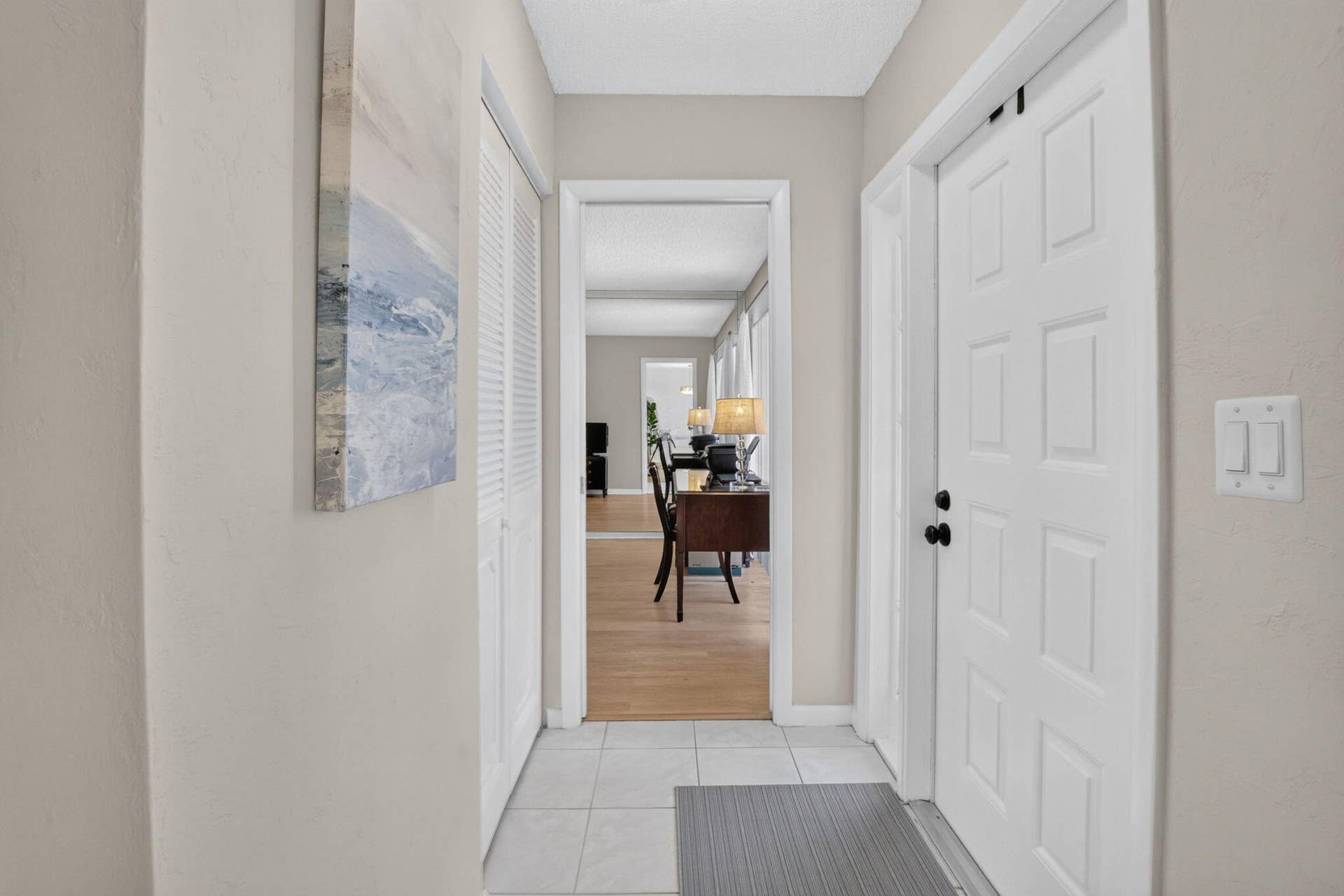 Main entrance with storage closet