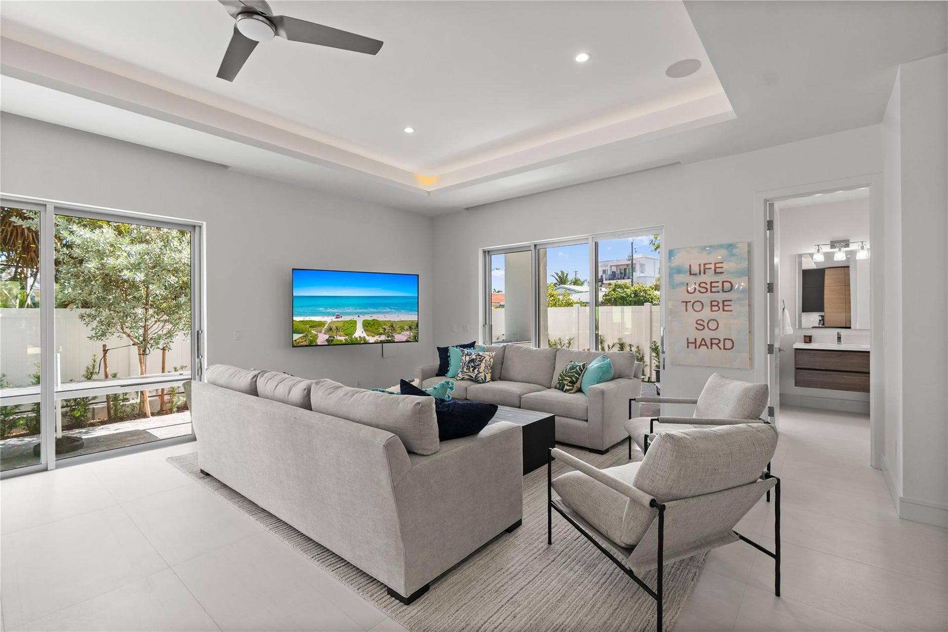 221 Shore Court, Lauderdale By The Sea, FL 33308 A remarkable luxury townhome rental that redefines upscale living in the heart of Lauderdale By The Sea. This beautifully designed 3,027 sq. ft residence features 4 spacious beds & 4.5 baths, making it perfect for families or those who love to entertain.The home also offers an outdoor kitchen and BBQ area, along with a private plunge pool that invites relaxation and fun. For boating enthusiasts, a boat slip is also available for rent. Easy access to a plethora of amenities, beach, dining, & entertainment.