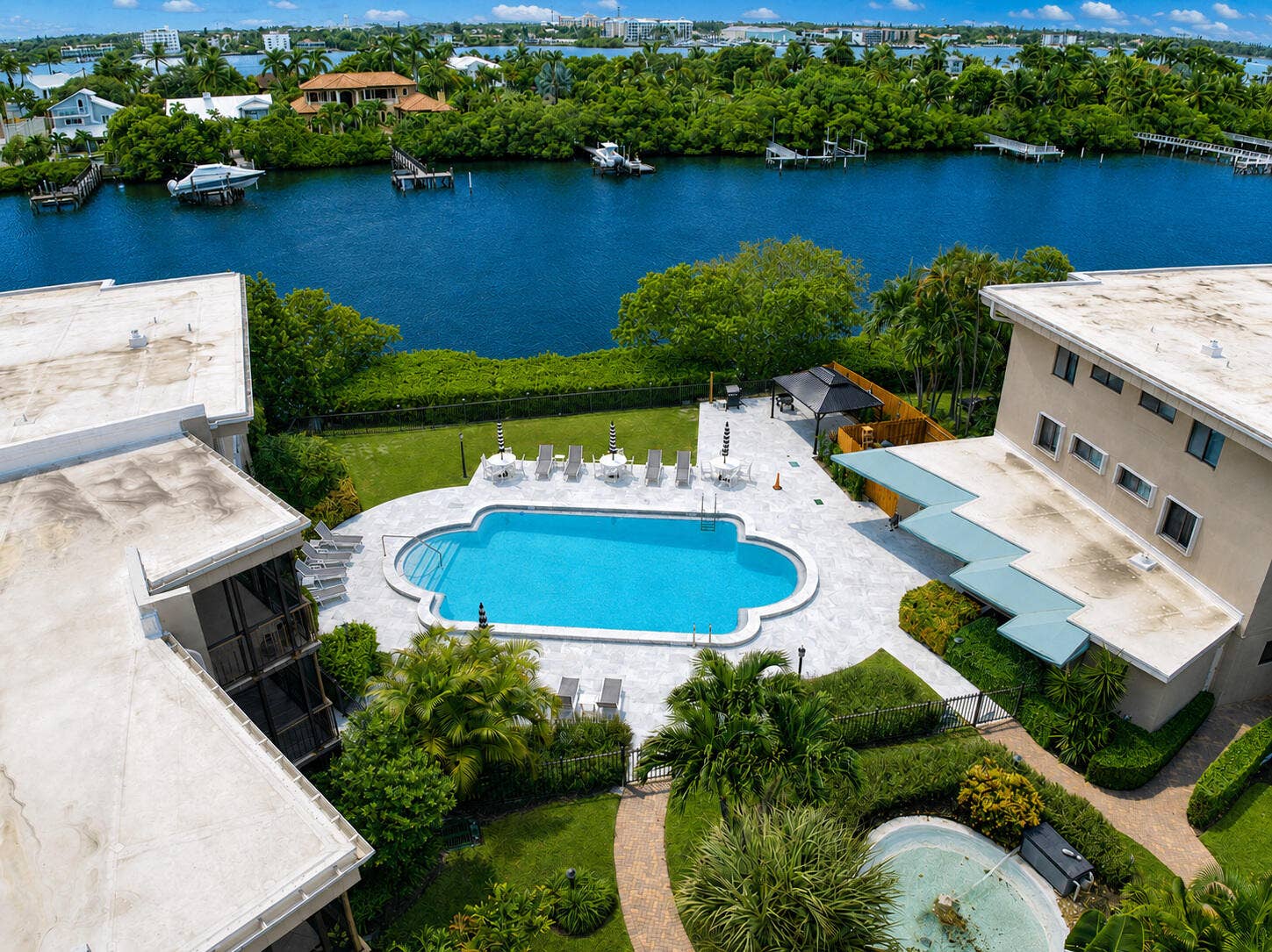 Waterfront Pool Ariel