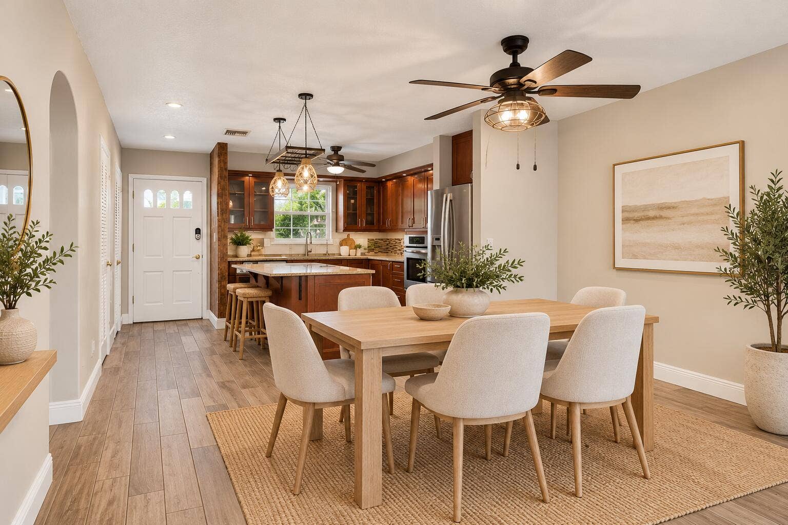 Staged Dining and Kitchen Interior