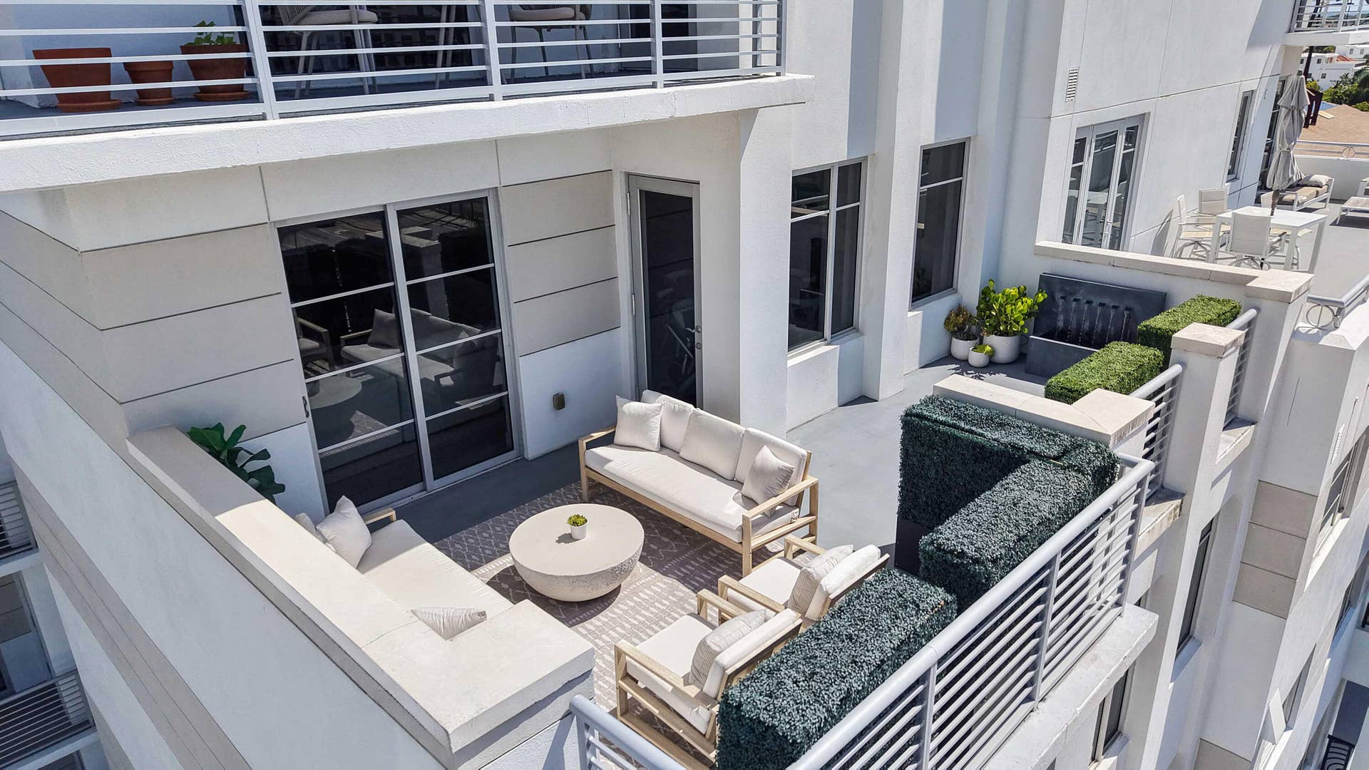 155 E Boca Raton Road, #601, Boca Raton, FL 33432 The oversized south-facing terrace connects directly to the main living space at Residence 601.