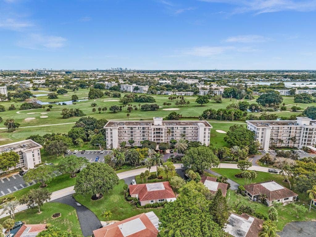2950 N Palm Aire Drive, #607, Pompano Beach, FL 33069 Ariel of building overlooking golf course