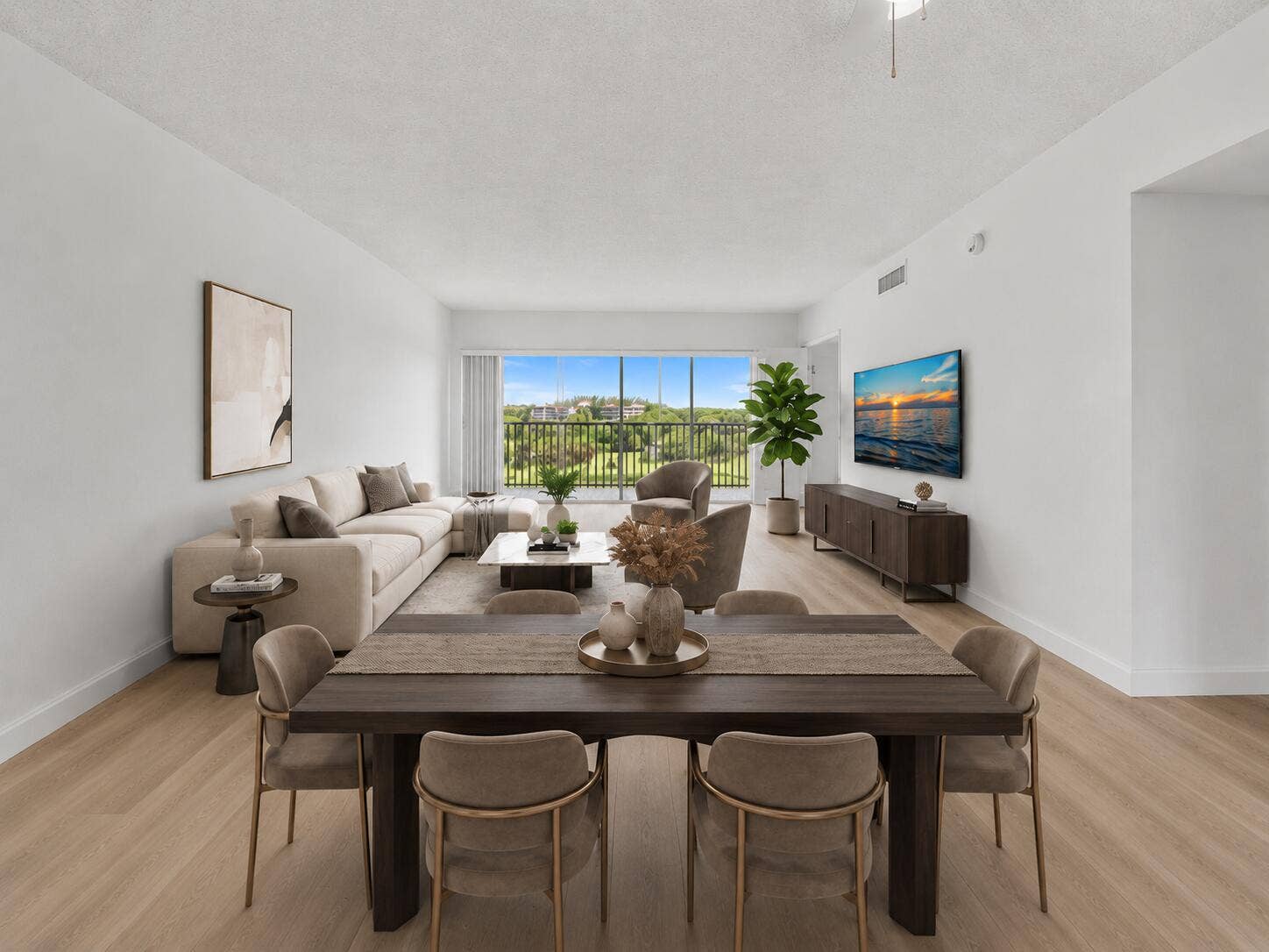 2950 N Palm Aire Drive, #607, Pompano Beach, FL 33069 VIRTUALLY STAGED - Dining & Living with