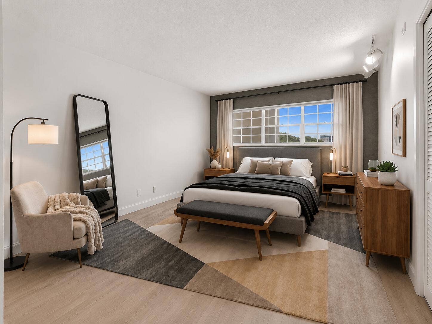 2950 N Palm Aire Drive, #607, Pompano Beach, FL 33069 VIRTUALLY STAGED - Guest Bedroom & Rendering