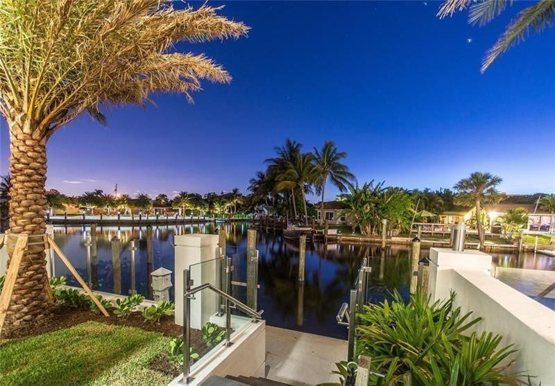 221 Shore Court, Lauderdale By The Sea, FL 33308 Dock at dusk