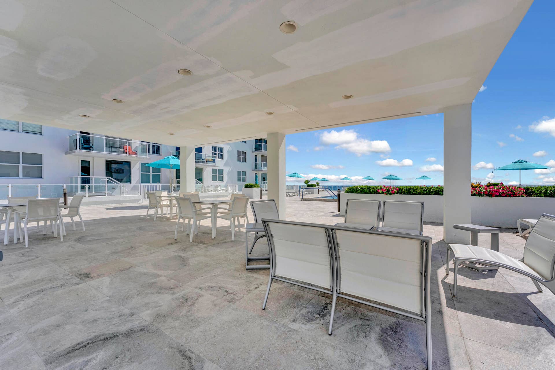 Covered outdoor seating