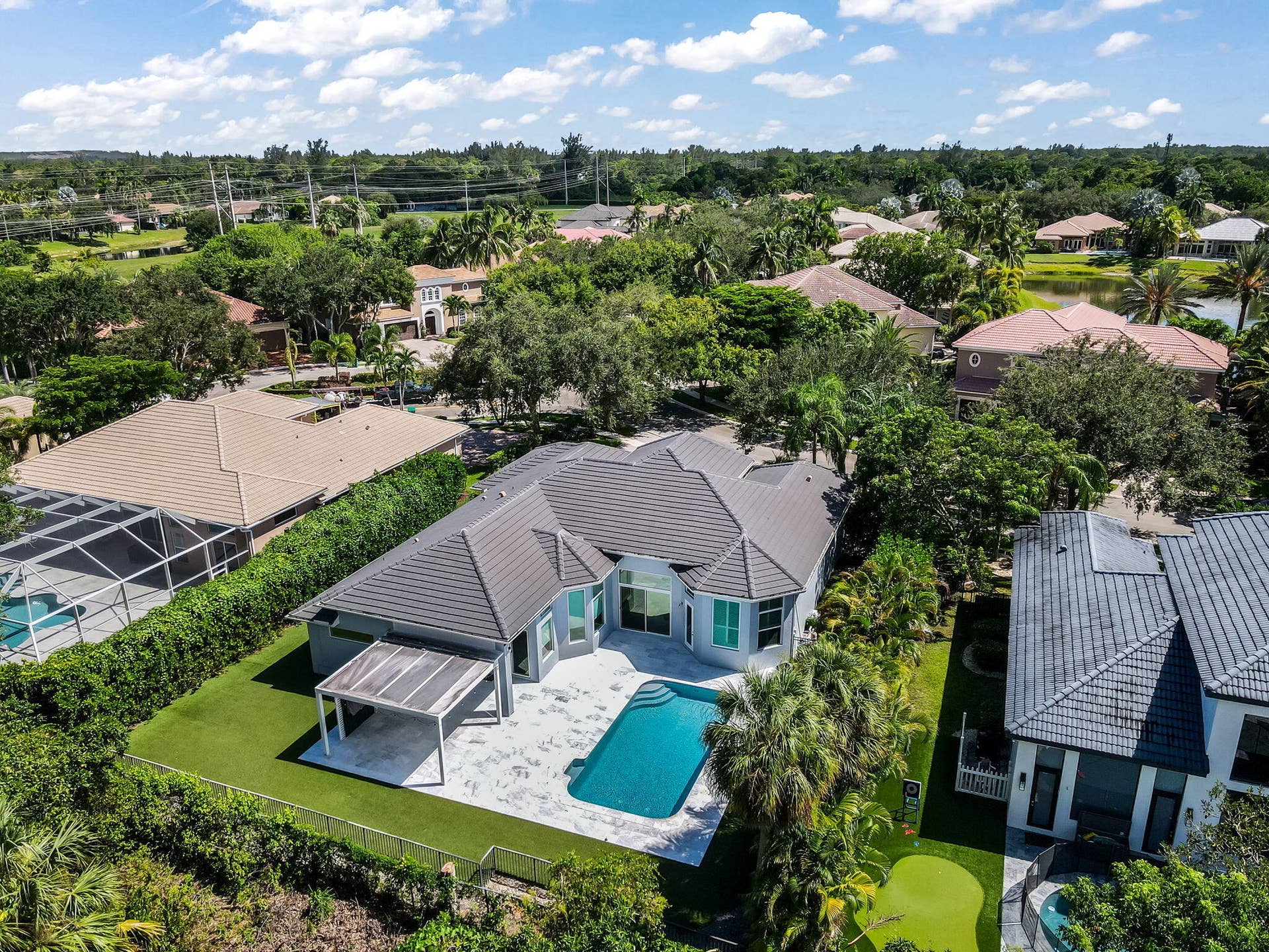 7083 NW 71ST Manor, Parkland, FL 33067 Private view from Preserve