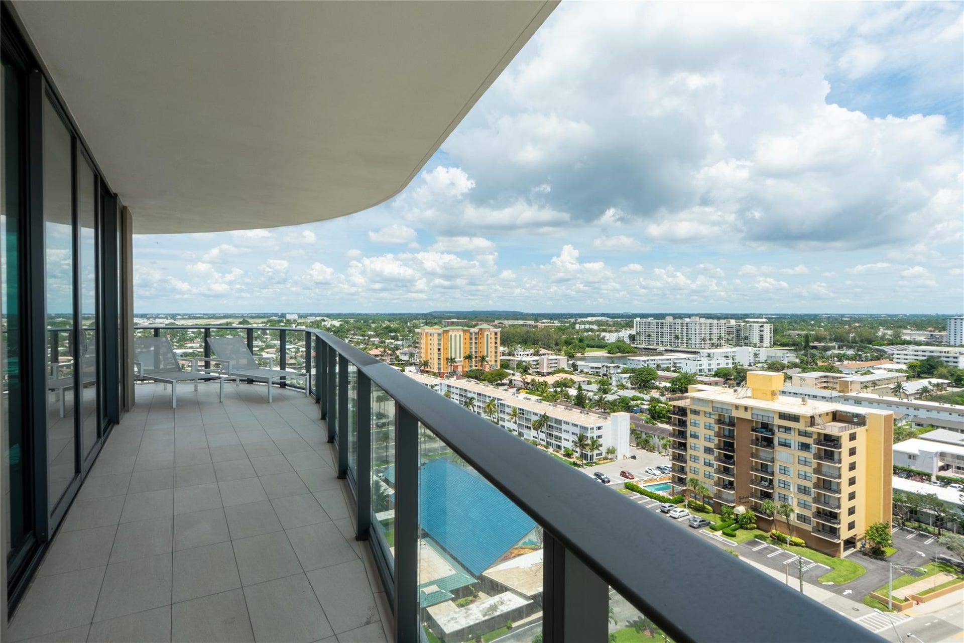 730 N OCEAN Boulevard, #1501, Pompano Beach, FL 33062 Wrap Around Terrace with City & Ocean View