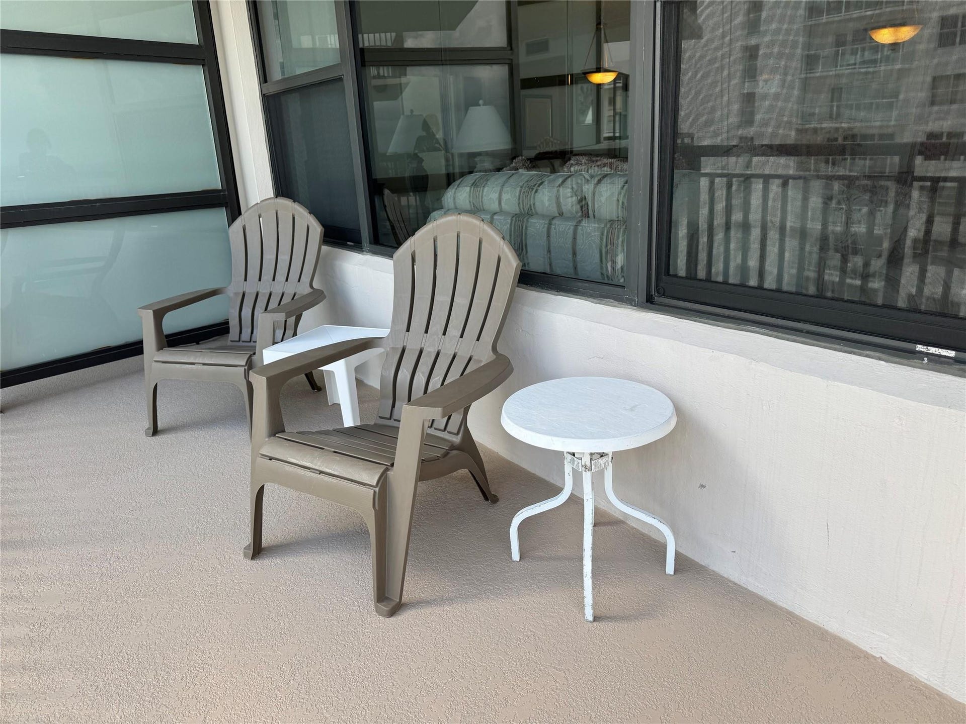 3800 GALT OCEAN Drive, #1508, Fort Lauderdale, Fort Lauderdale, FL 33308 Balcony featuring textured flooring, a smooth perimeter wall, and large windows