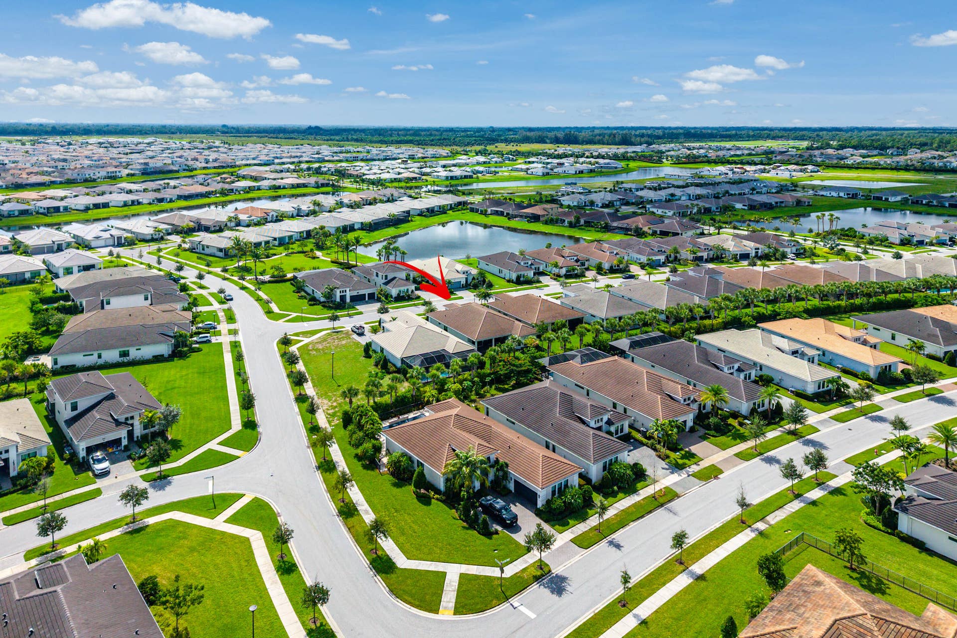 #29 Aerial view highlighting the home