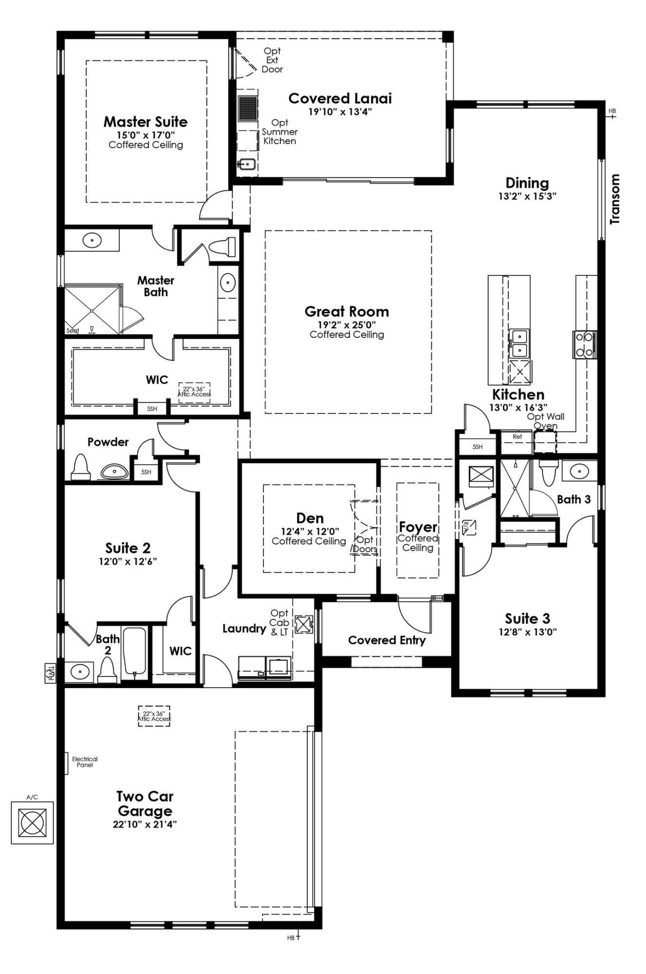 15730 Longboat Key Drive, Westlake, FL 33470 Palm Beach model Floor Plan